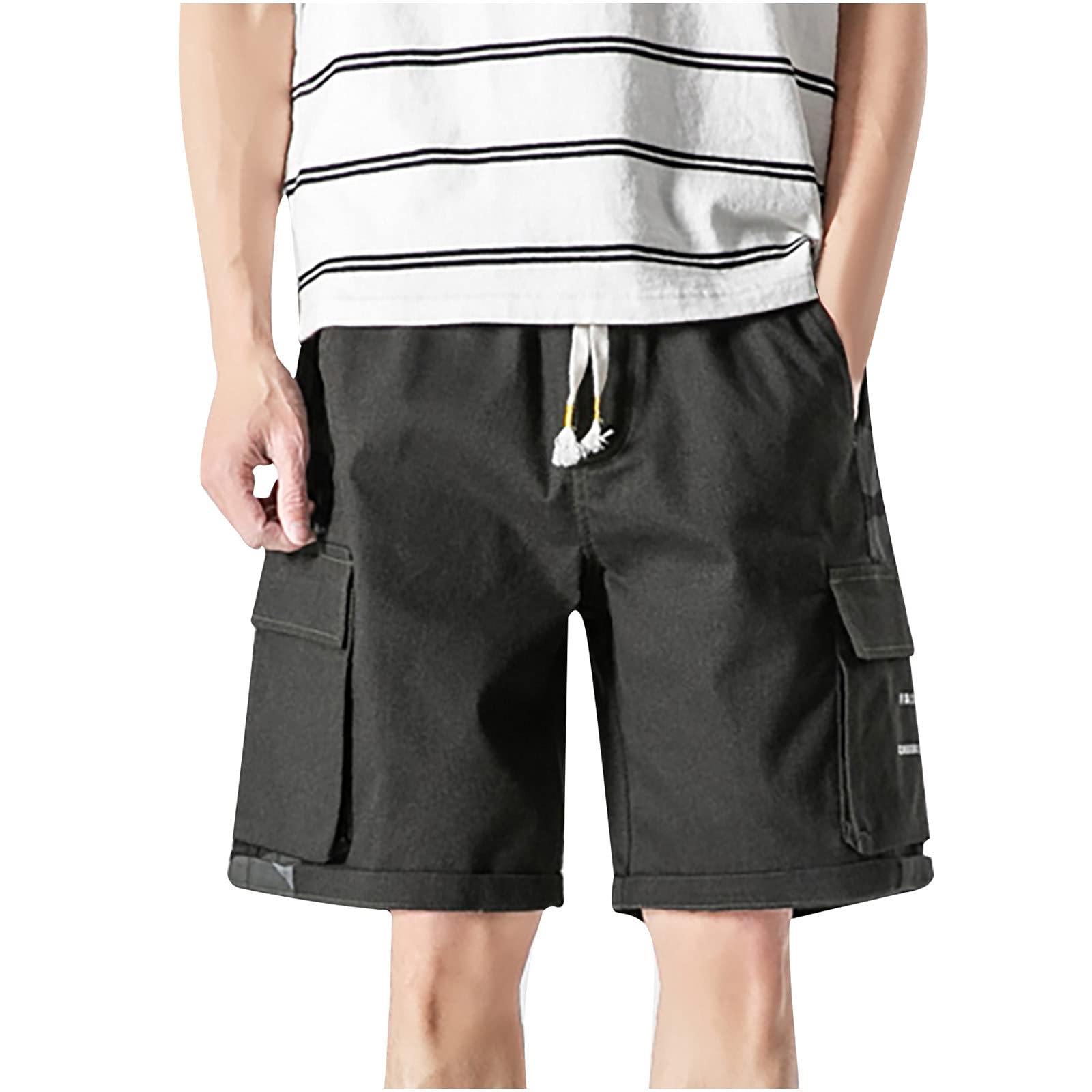 2022 Men's Classic Twill Relaxed Fit Cargo Shorts - Stretch Jogger Work Pants for Safety & Combat Wear | Perfect for Outdoor Activities, Construction Work & Casual Style