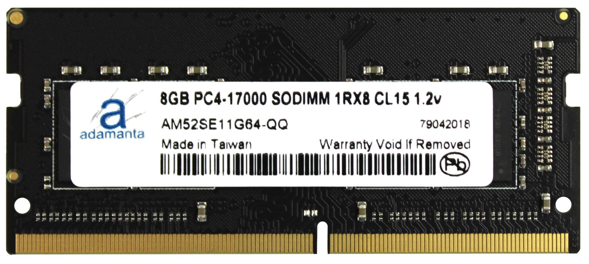 Adamanta 8GB (1x8GB) DDR4 2133MHz SODIMM RAM for MSi Nightblade MI2 025XES Laptop - PC4-17000, CL15, 1.2V, 1Rx8 - Perfect for Gaming, Multitasking & Performance Upgrades