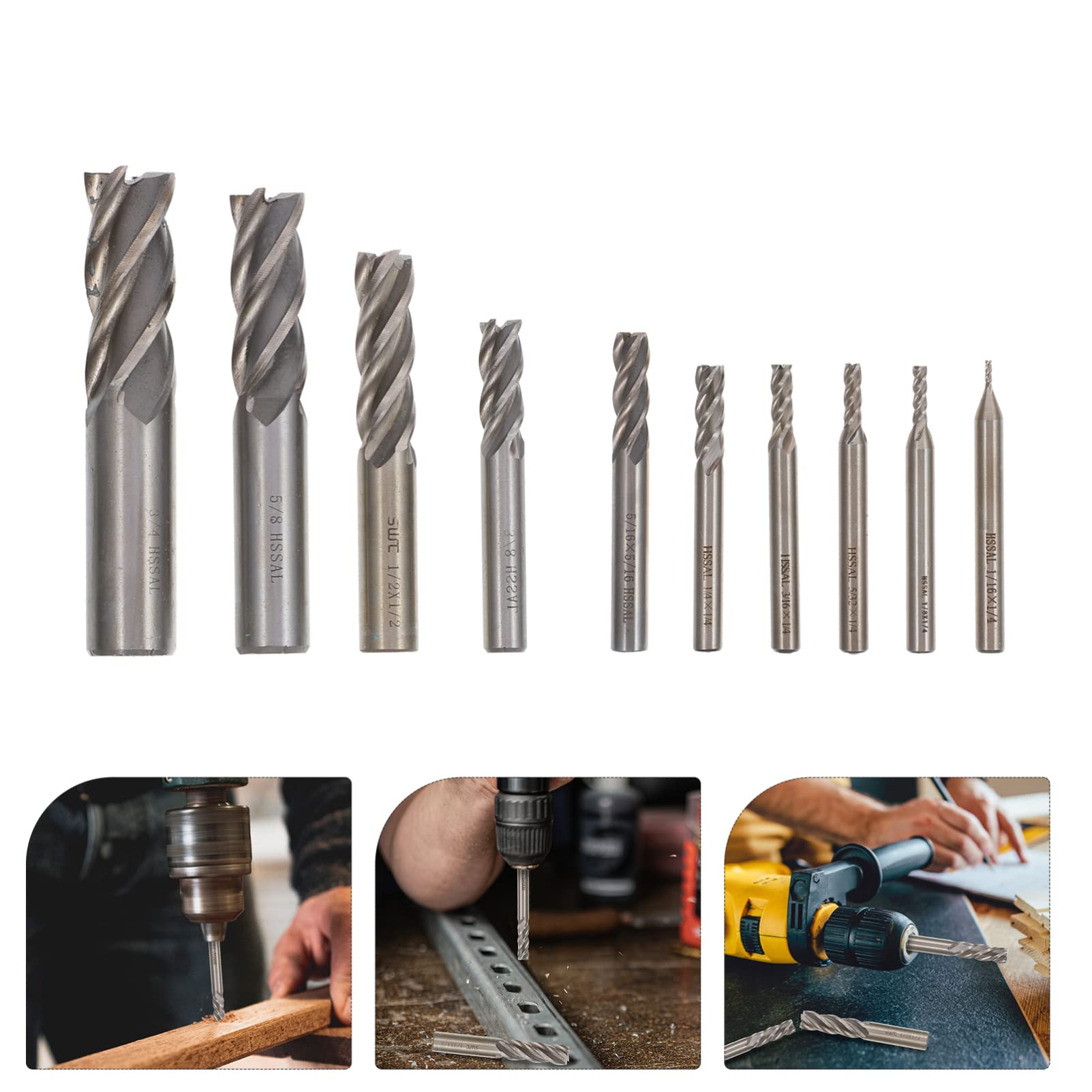 9-Piece Ceramic Triangle Drill Bit Set for Metal & Ceramics - Carbide Tipped CNC End Mill Cutter Bits, Hard Guiyang Steel - Perfect for CNC Milling, Metalworking & DIY Projects