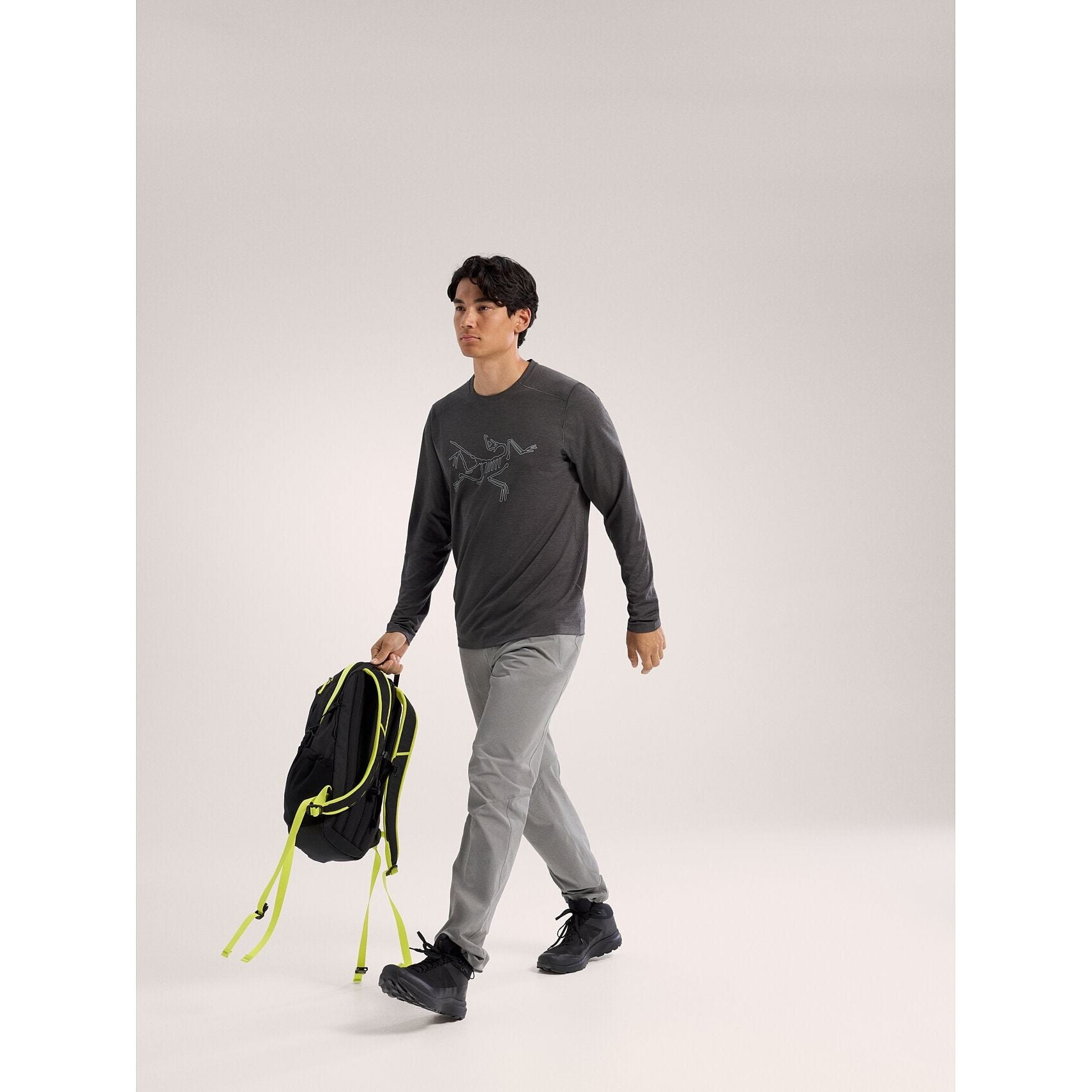 Arc'teryx Men's Cormac Long Sleeve Logo Shirt - Moisture-Wicking Hiking & Outdoor Performance Top for Men