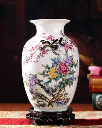 Handmade Ceramic Small Vase for Living Room Decor - Floral Arrangement Centerpiece for Home, Office & Wedding Decorations