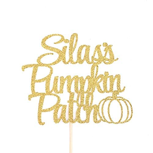 Custom Personalized Pumpkin Patch Cake Topper - Little Pumpkin Cake Decor with Name - Perfect for Baby Showers, Birthday Parties & Fall Weddings