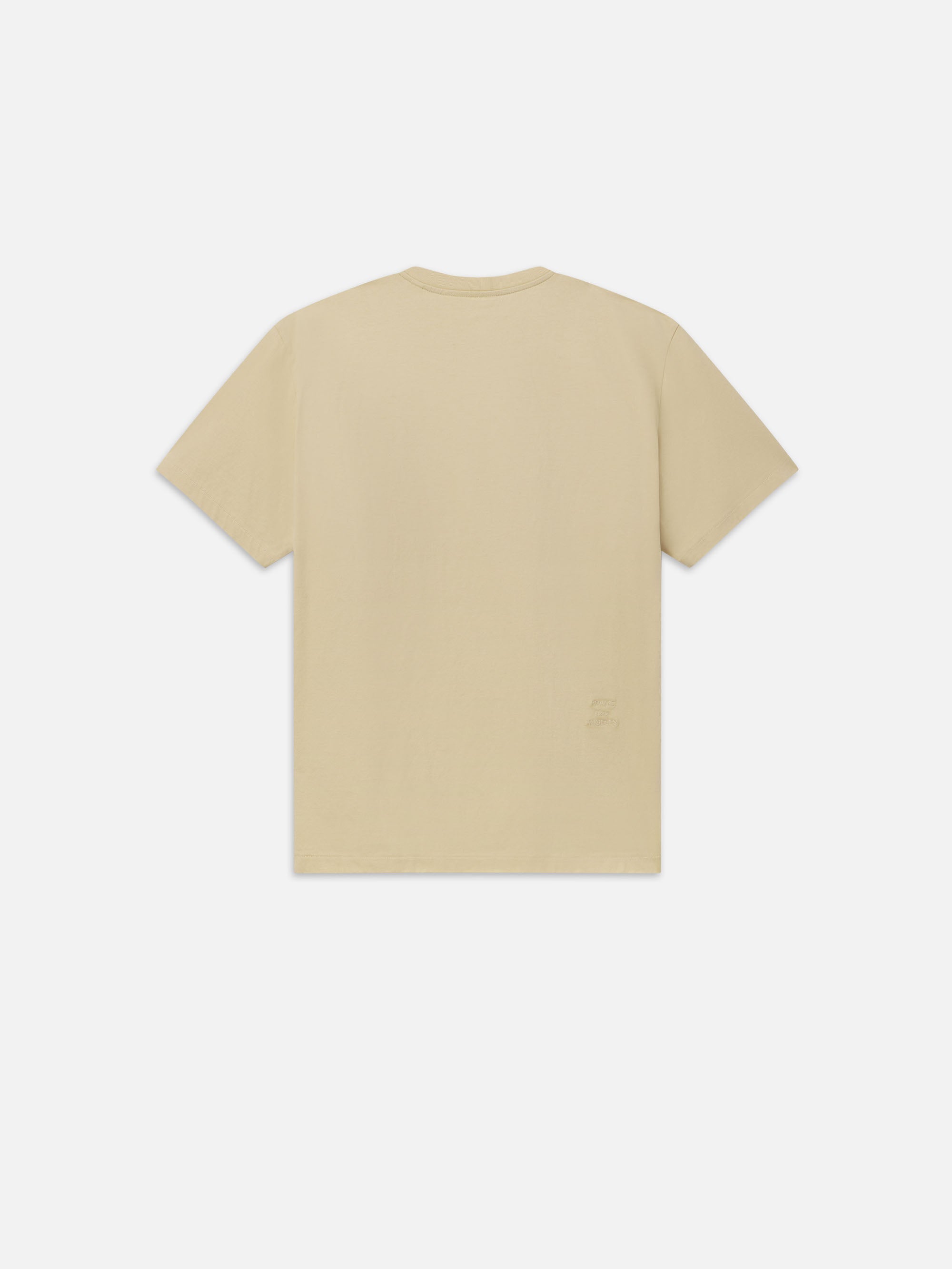FRAME Logo Tee in Dusty Yellow | Premium Cotton T-Shirt for Men & Women | Perfect for Casual Wear & Street Style