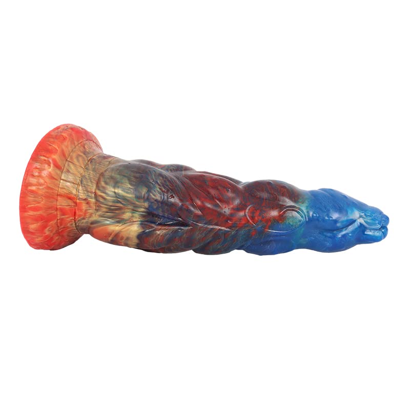 BeHorny Liquid Silicone Dildo - Realistic Alien/Fido Design with Strong Suction Cup | Adult Sex Toy for Couples & Solo Play | Perfect for BDSM, Roleplay & Bedroom Fun
