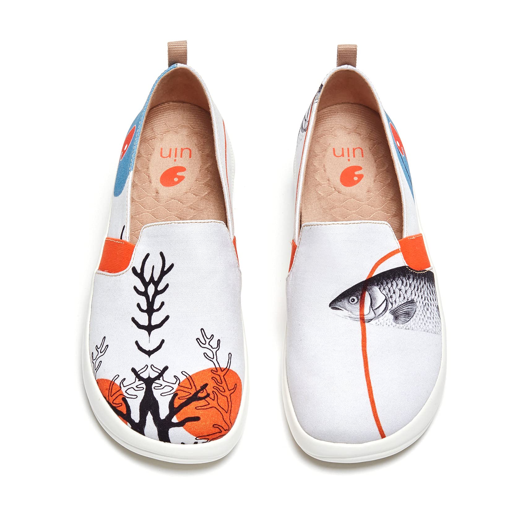 UIN Women's Art Painted Ballet Flats - Pointed Toe Slip On Loafers | Lightweight Comfortable Casual Shoes for Travel, Work & Everyday Wear