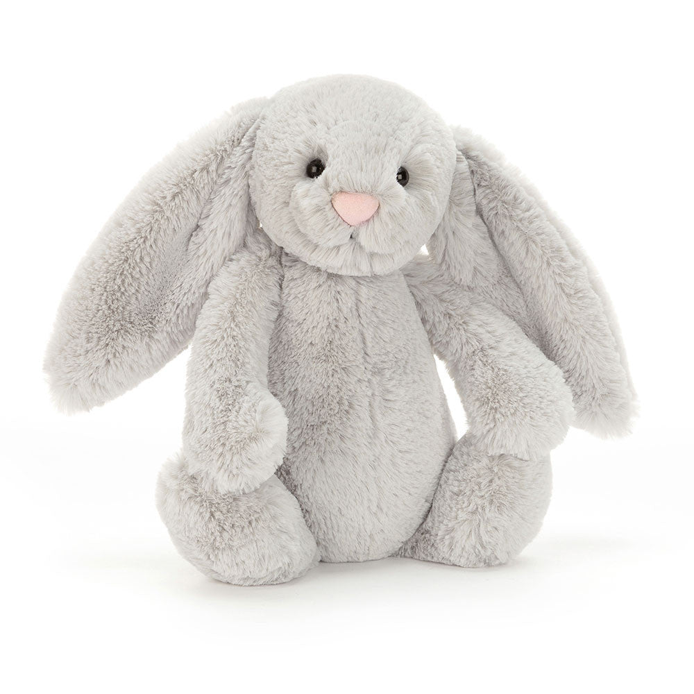 Jellycat Bashful Silver Bunny Stuffed Animal - Ultra Soft Plush Toy for Kids & Adults | Perfect Gift for Easter, Baby Shower, Birthday & Nursery Decor