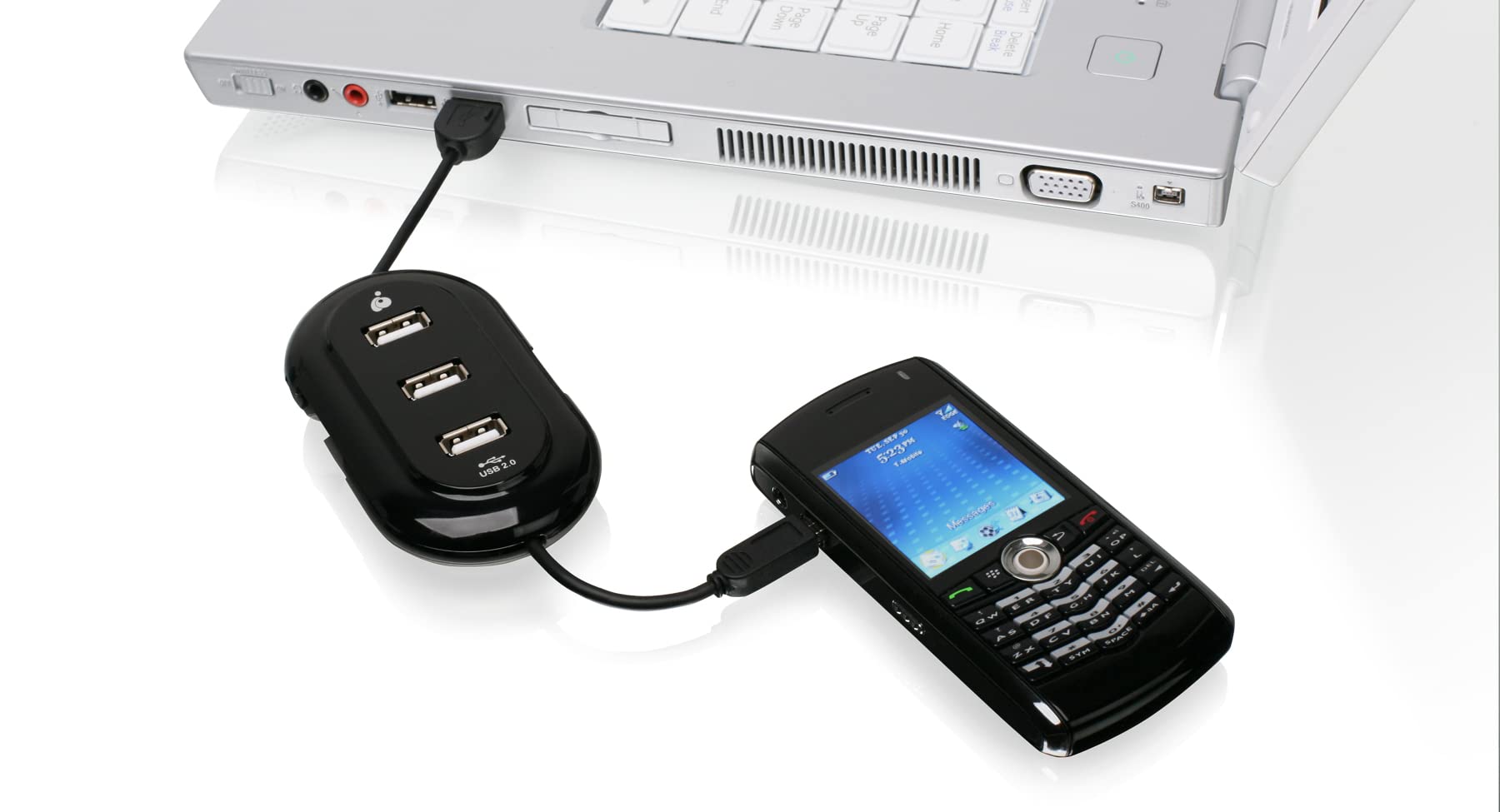 IOGEAR 3-Port USB 2.0 Mobile Hub with Compact Design - Portable USB Hub for Laptop, PC, Mac - Expand Connectivity for Mouse, Keyboard, Flash Drives (Black) | Perfect for Home Office, Travel & Workspace Setup