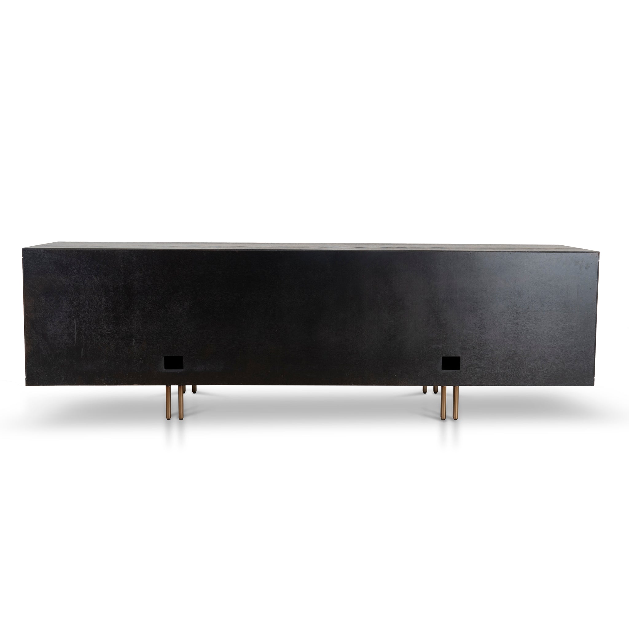 2M TV Stand with Storage - Textured Espresso Black Finish - Perfect for Living Room, Bedroom & Home Theater Setup