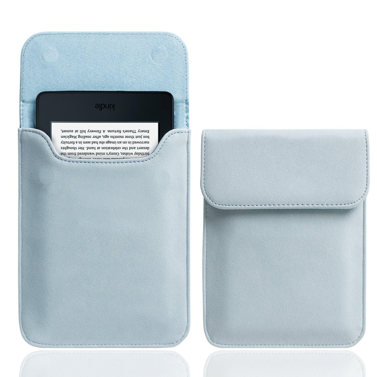 Premium PU Leather Kindle Sleeve Case Cover - Compatible with Kindle 2022/2019/Paperwhite/Voyage/8th Gen (6 Inch) - Protective Pouch Bag with Soft Lining - Perfect for Travel, Office & Daily Reading Protection
