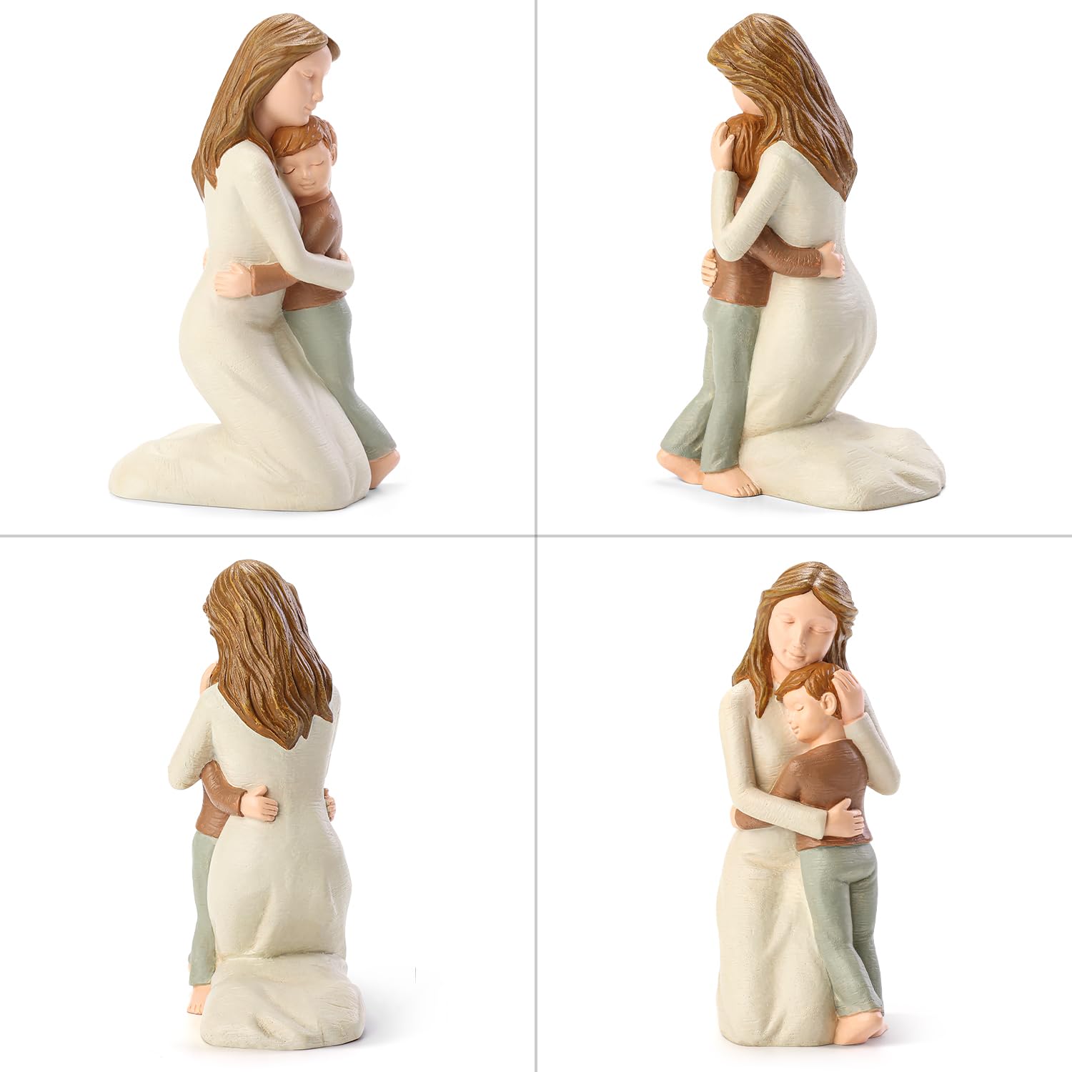 Hand-Painted Mother & Son Figurine - Gift for Mom's Birthday, Mother's Day | Home Decor