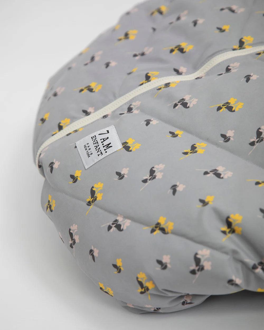 7 A.M. Car Seat Cocoon - Soft Sherpa Liner Cover with Benji Prints | Cozy Infant Car Seat Insert for Winter & Travel | Baby Shower Gift Idea
