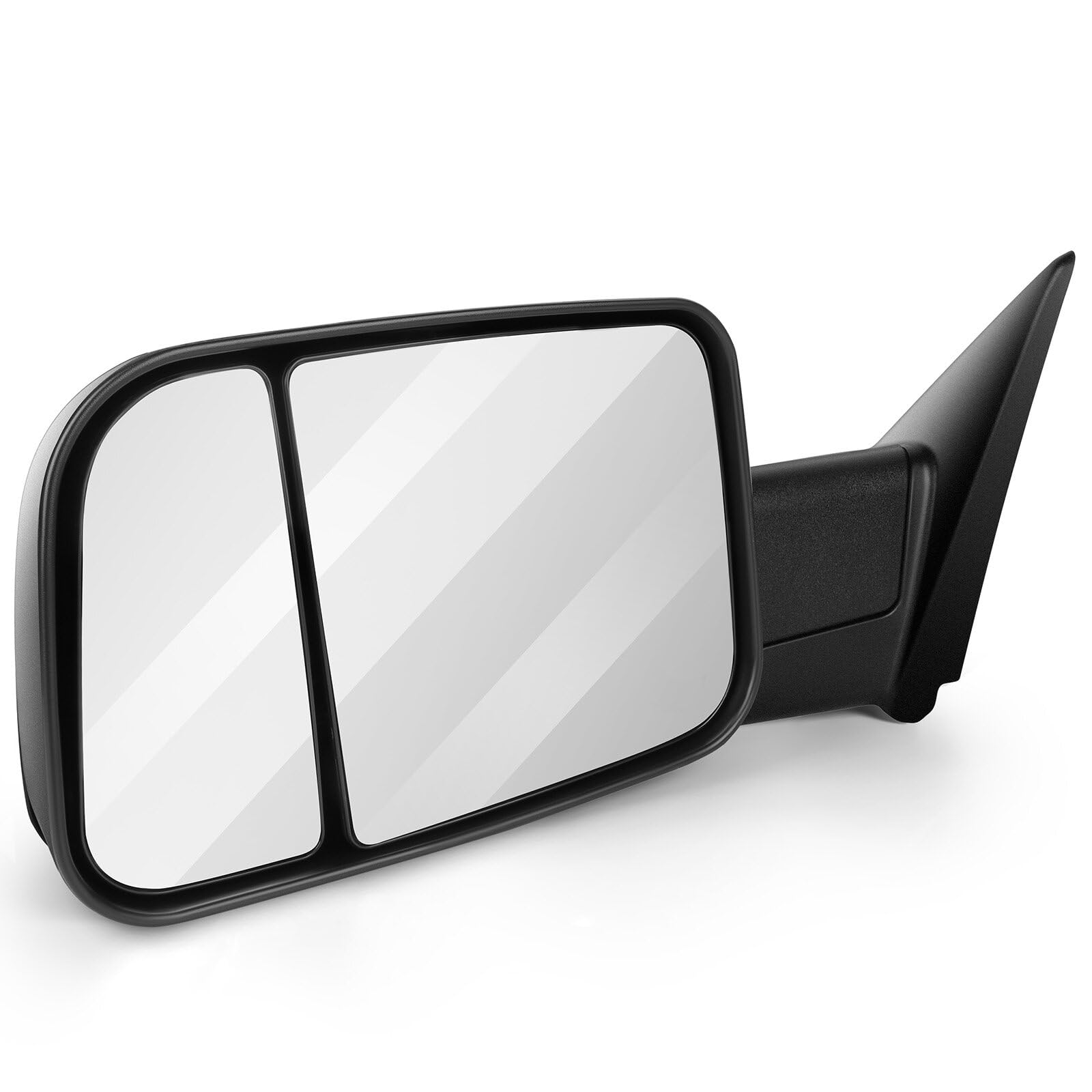 ECCPP Black Manual Towing Side View Mirrors Pair for 2009-2015 Dodge Ram Truck Pickup - Passenger & Driver Side Replacement - Perfect for Towing, Off-Roading & Enhanced Visibility