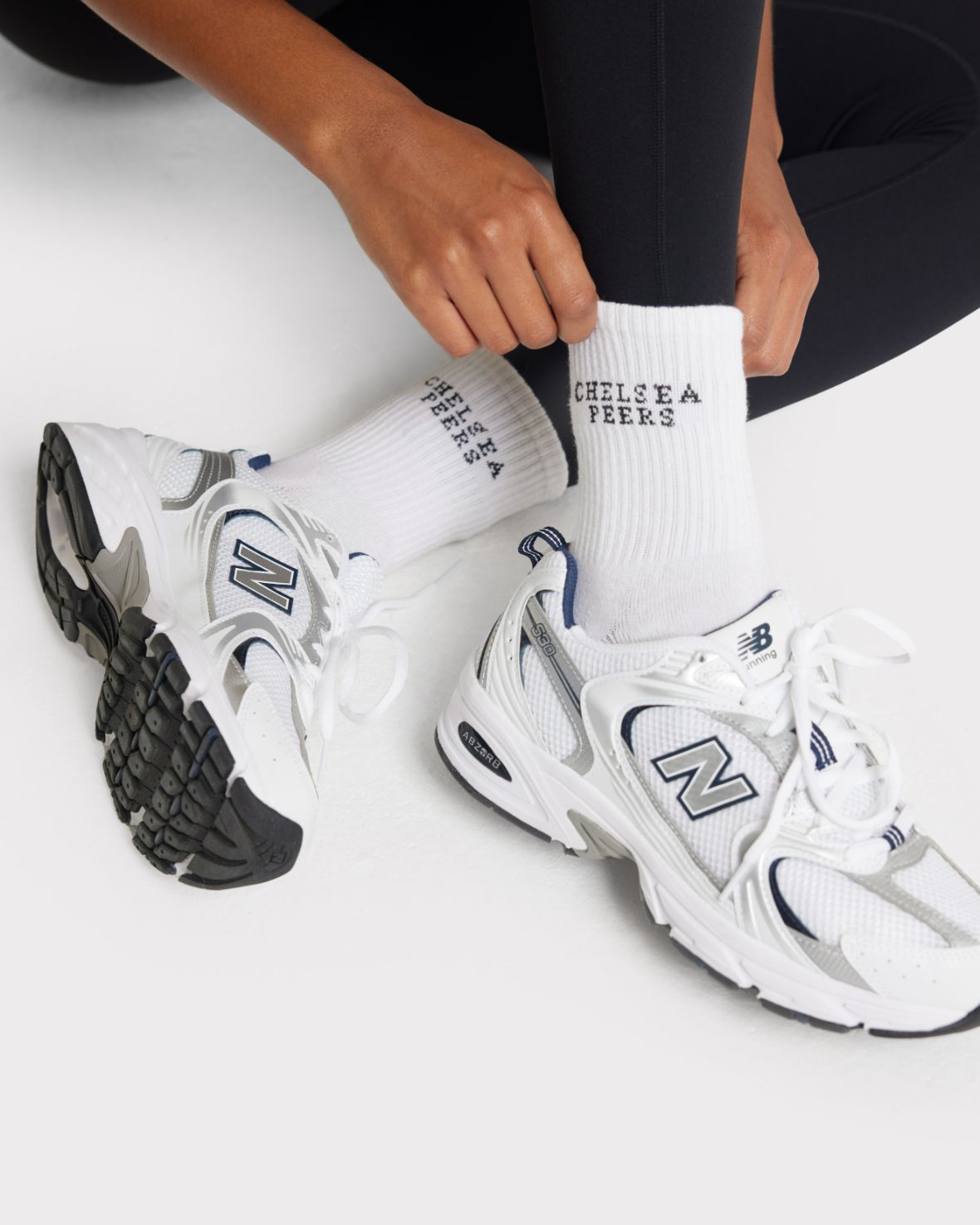 Premium Jacquard Logo Crew Socks for Men & Women - Comfortable Cotton Blend Casual Athletic Socks - Perfect for Running, Gym, Work & Everyday Wear
