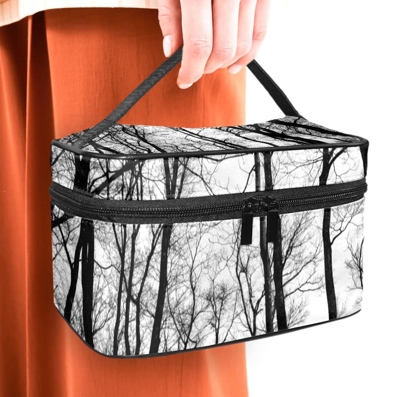 Portable Travel Makeup Organizer Bag for Women - Cosmetic Case with Multiple Compartments for Toiletries & Beauty Essentials | Perfect for Vacation, Gym, and Daily Use