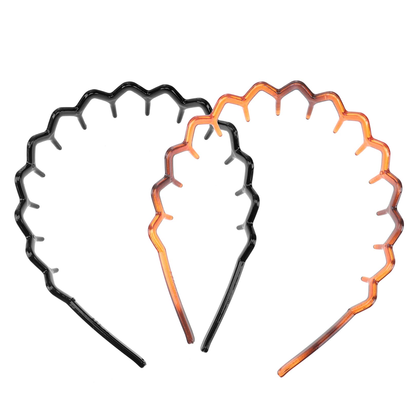 Minkissy Men's Hair Band 2 Pack - Anti-Slip Zigzag Tooth Headbands for Women & Men, Wavy Hair Comb Accessories for Sports, Workouts, Yoga, and Daily Use