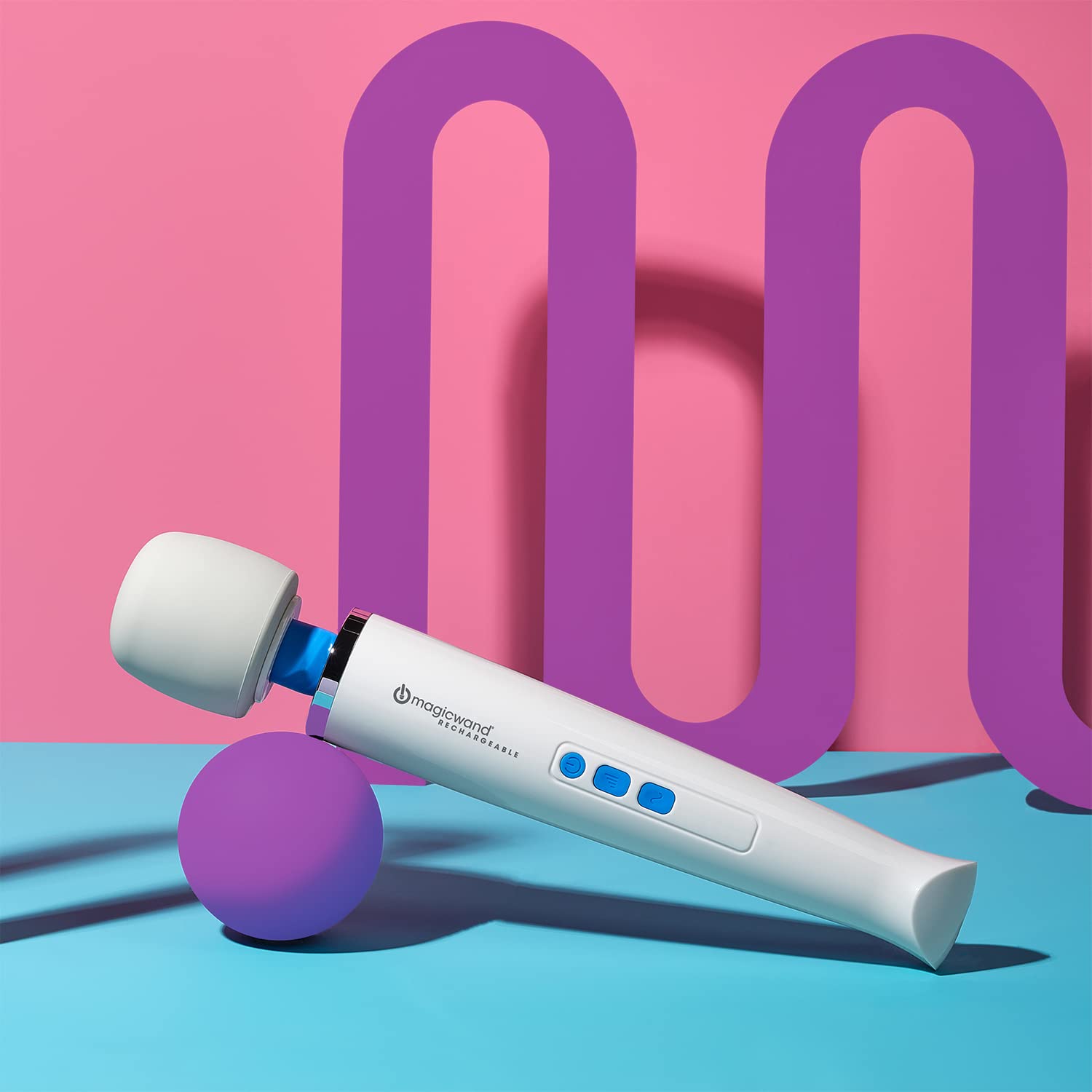 Rechargeable Magic Wand Massager HV-270 - Cordless Variable Speed Personal Massage Device with Soft Silicone Head for Neck, Back, Hand & Muscle Relief - Perfect for Home, Office & Travel Use