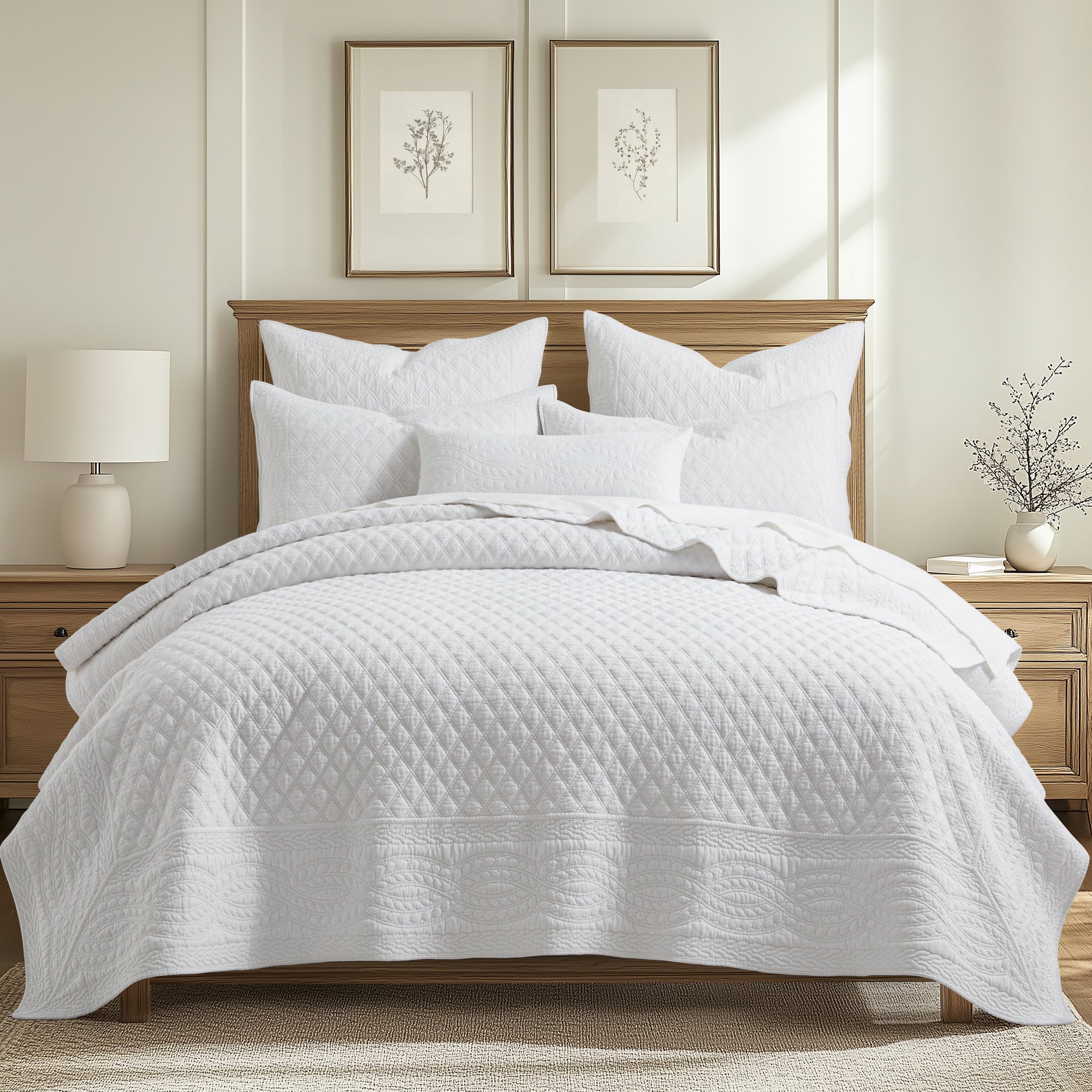 Premium Ballou Quilt Set - Soft & Breathable Bedding Collection for All Seasons | Perfect for Master Bedroom, Guest Room & Dorm Decor