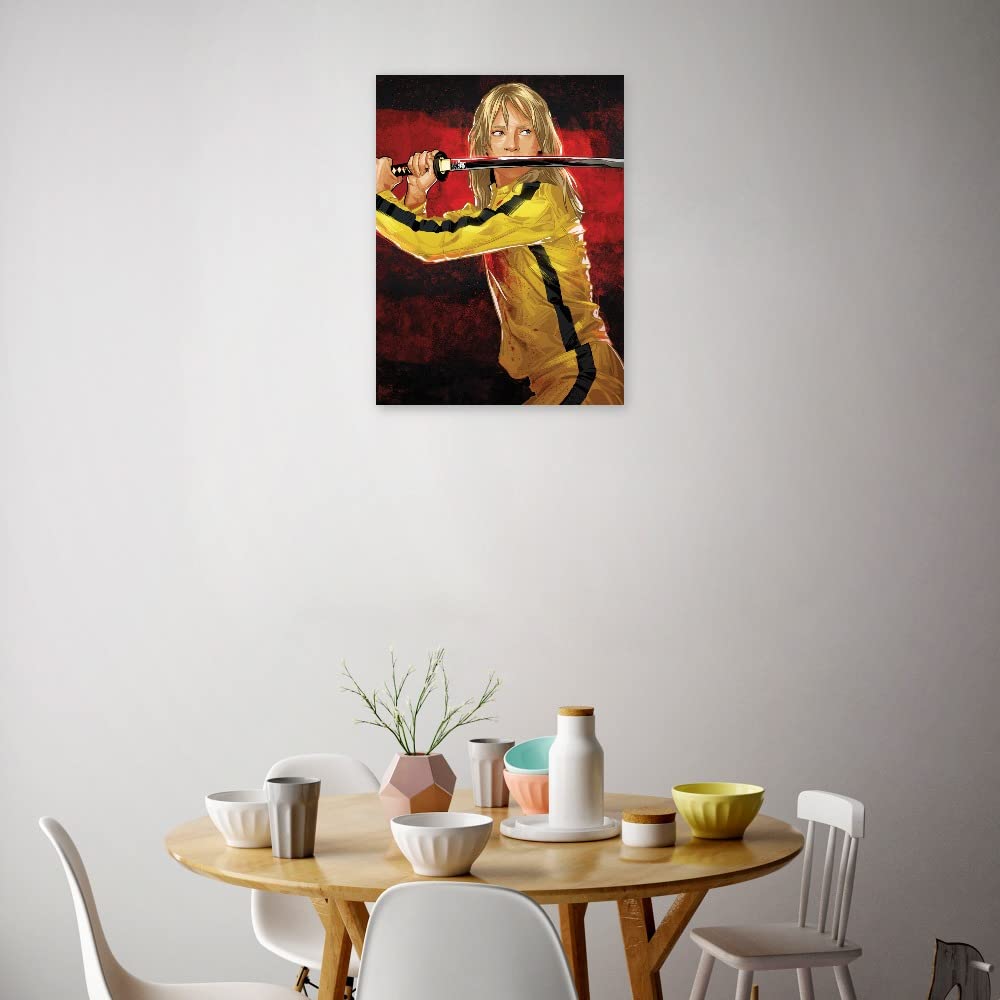 Kill Bill Movie Art Canvas Print by Nikita Abkumov - Premium Wall Decor for Living Room, Bedroom, Office & More - Ready to Hang 15x20 Inches - Perfect for Movie Fans & Home Theater Decor