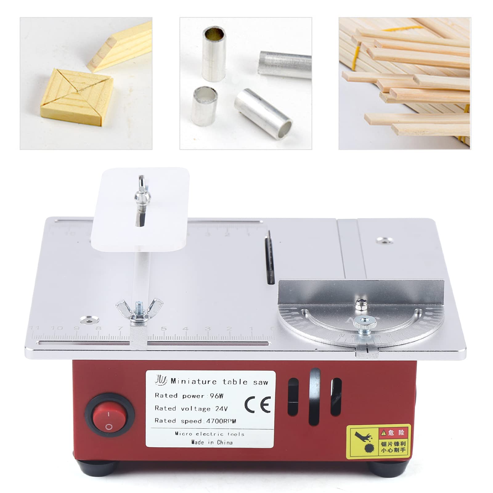 DNYSYSJ 96W Mini Table Saw for Wood, Metal & Plastic - DIY Cutting Tool for Home & Workshop