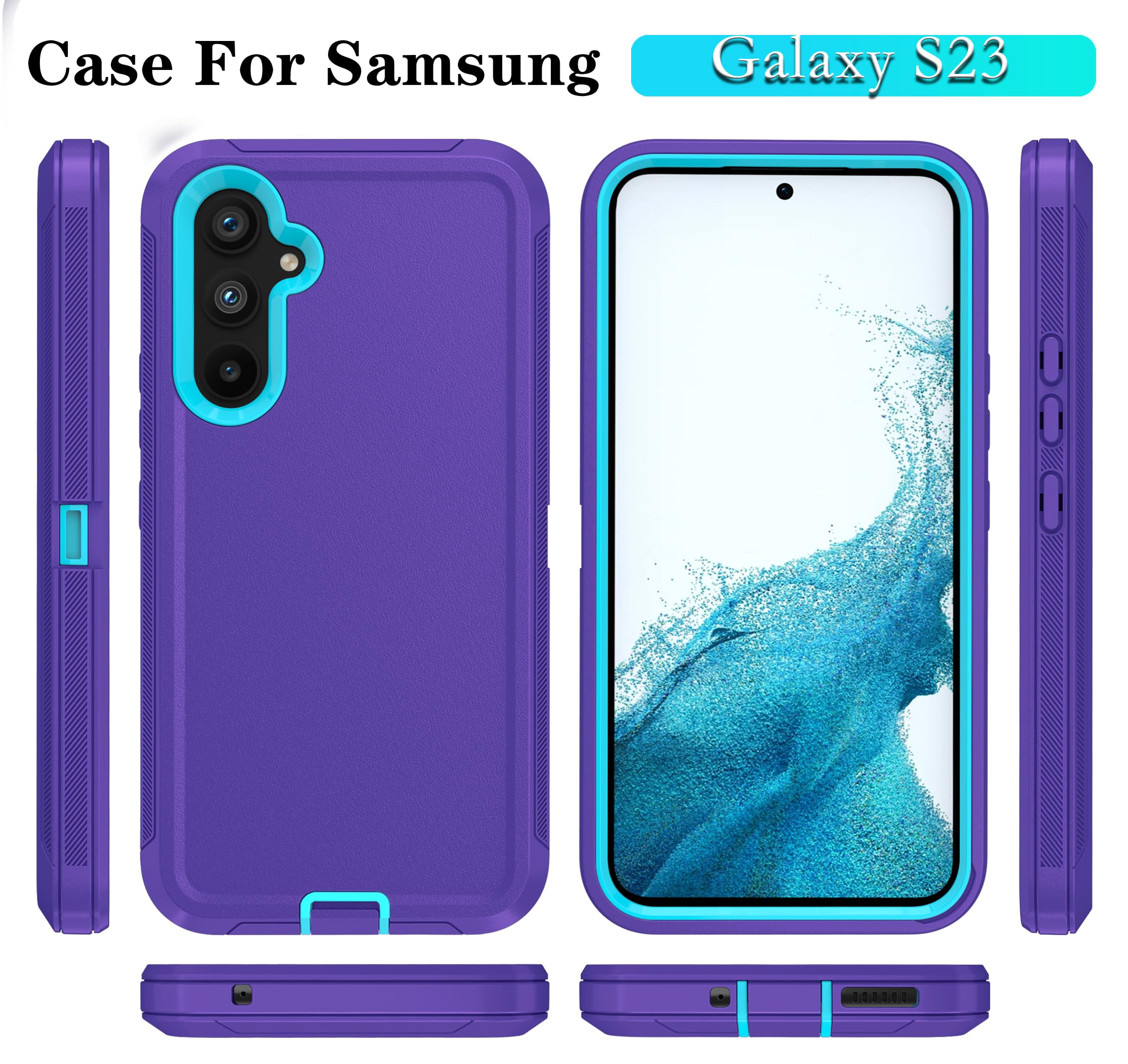 ONOLA Heavy Duty Shockproof 3-Layer Phone Case for Samsung Galaxy S23 6.1