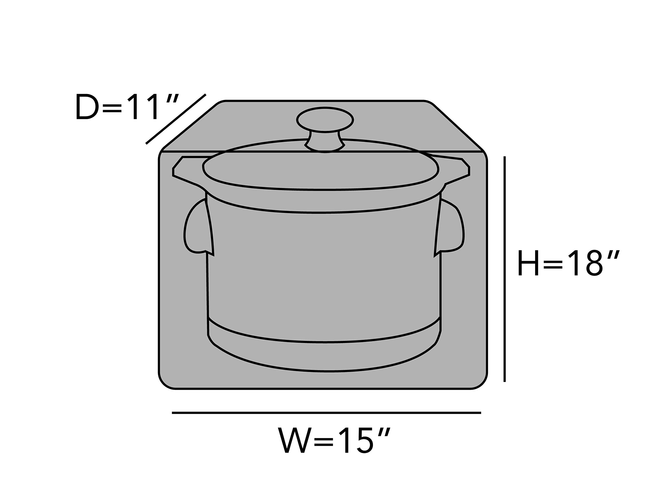 Slow Cooker Cover – Dust Protection, Stain Resistant & Washable Appliance Cover for Crock Pots – Bronze Keepsake Kitchen Accessory – Perfect for Home Cooking & Countertop Storage