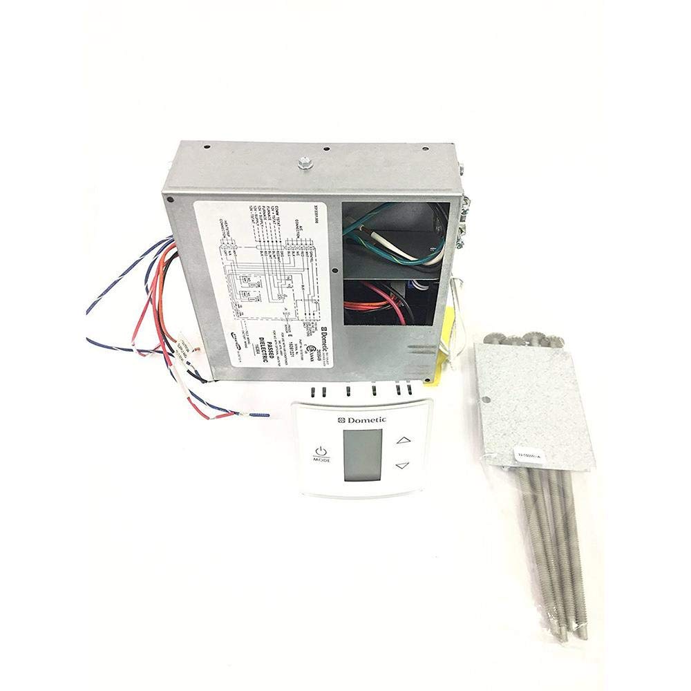 Dometic 3316232.000 Air Conditioner Control Kit with Relay Box - Heat/Cool/Heat Pump & Polar White CT Wall Thermostat | Perfect for RV, Camper & Mobile Home Climate Control