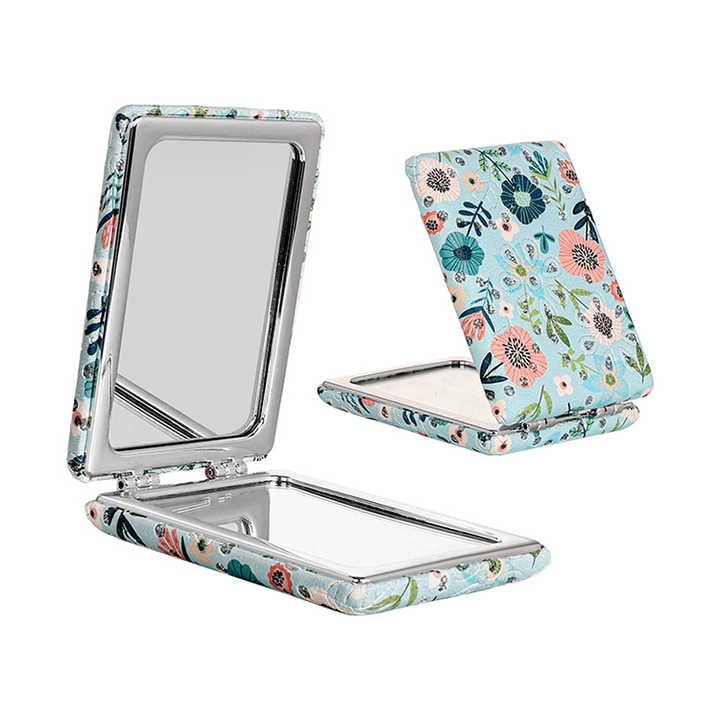**WOODONICK STORE Small Mini Compact Makeup Mirror for Women – Travel, Purse & Tabletop Vanity Mirror with Magnifying – Round & Rectangular Options, Multicolor (Perfect for Home, Travel & Touch-Ups)**