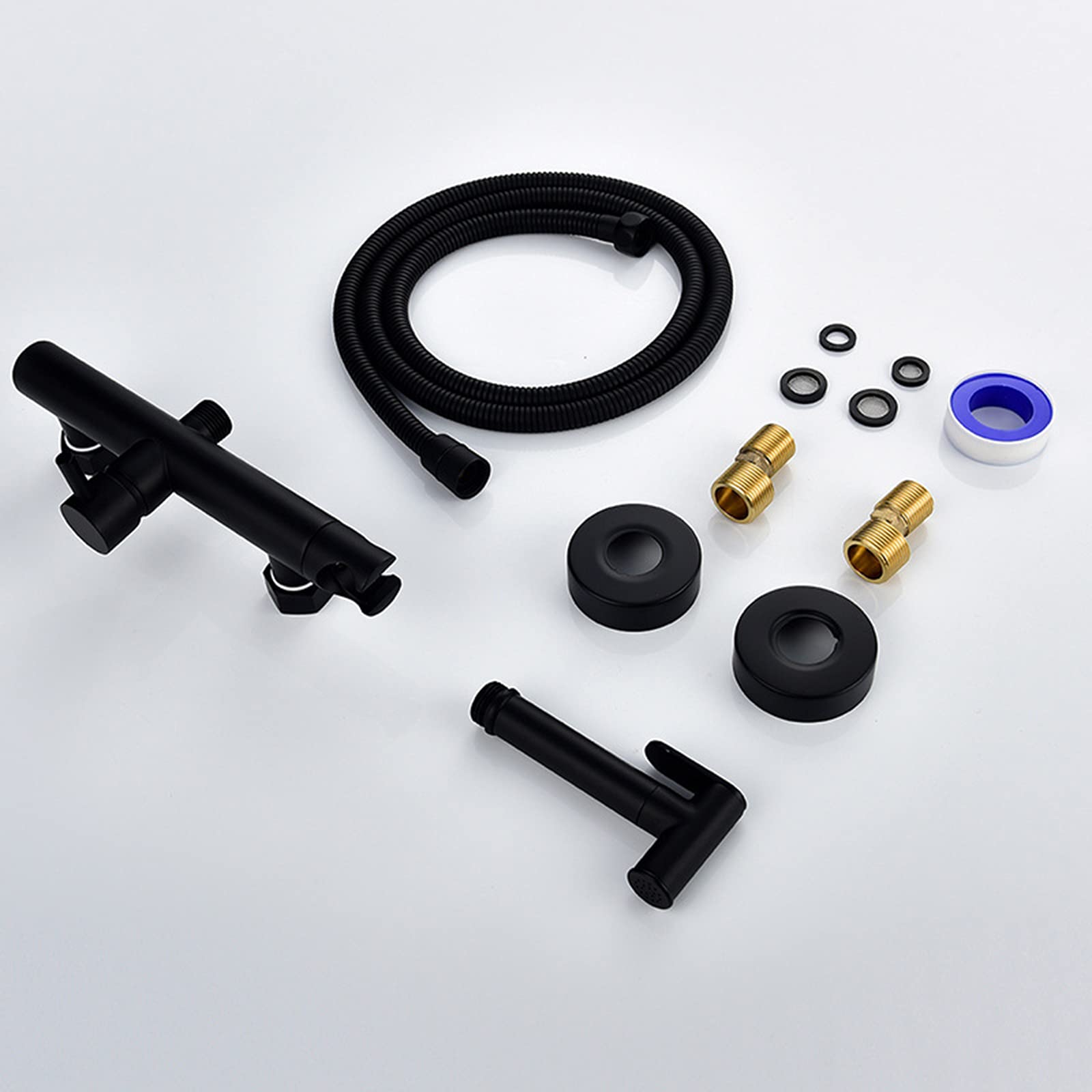 Brass Handheld Bidet Sprayer for Toilet - Hot & Cold Water Wall Mount Diaper Sprayer Set with Single Handle (Perfect for Cloth Diaper Cleaning, Personal Hygiene & Bathroom Cleaning)