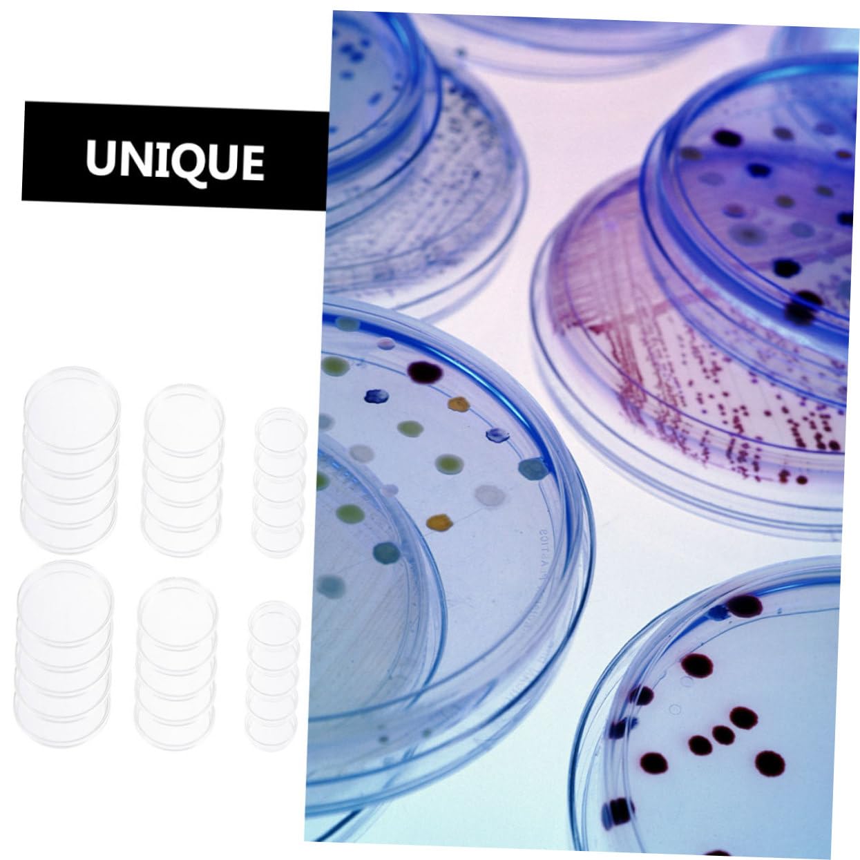 30pcs Plastic Petri Dishes for Cell Culture, Tissue Culture - Lab-Grade Sterile Disposable Culture Dishes for Microbiology, Biology Experiments & Scientific Research