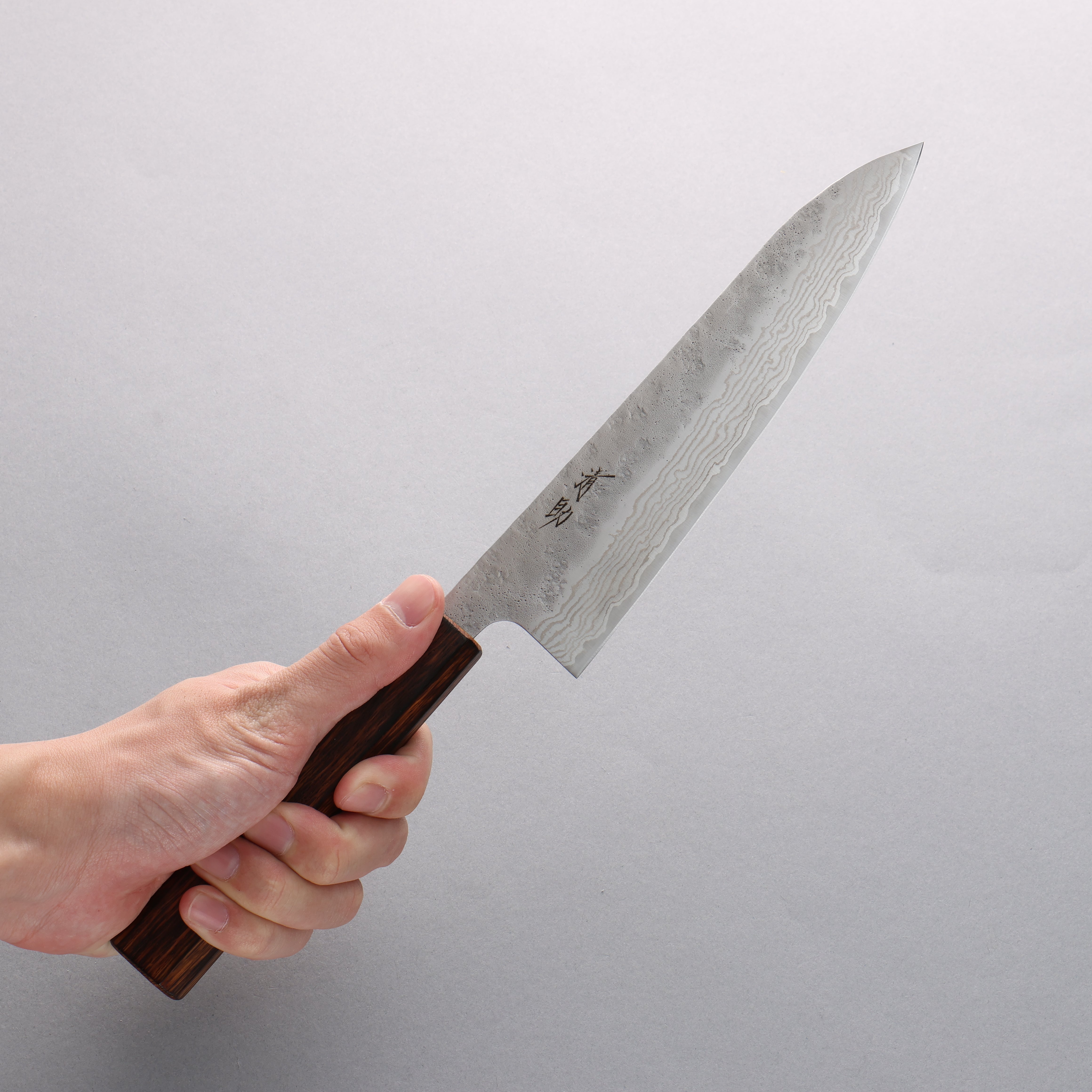 Premium Seisuke 440C Stainless Steel Hammered Damascus Gyuto Chef Knife - 180mm Oak Wood Handle - Japanese Kitchen Knife for Professional Chefs & Home Cooking