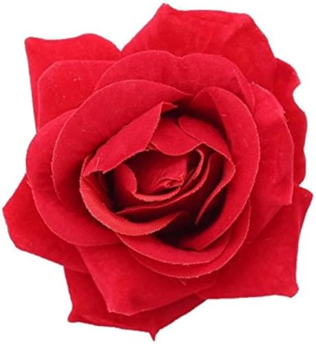 Elegant Red Rose Hair Clips for Women - Pack of 1 | Vintage Floral Hair Accessories for Bridal, Party & Everyday Wear