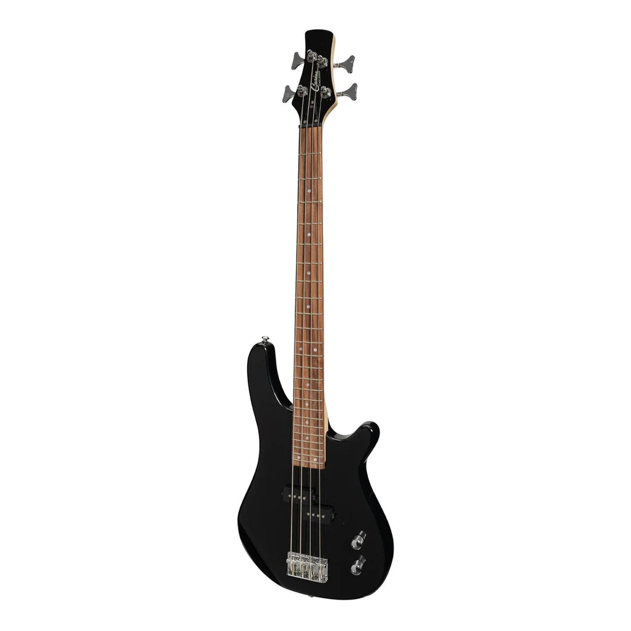 Casino '24 Series' Short Scale Electric Bass Guitar Pack - Black | Perfect for Beginners, Travel & Small Gigs