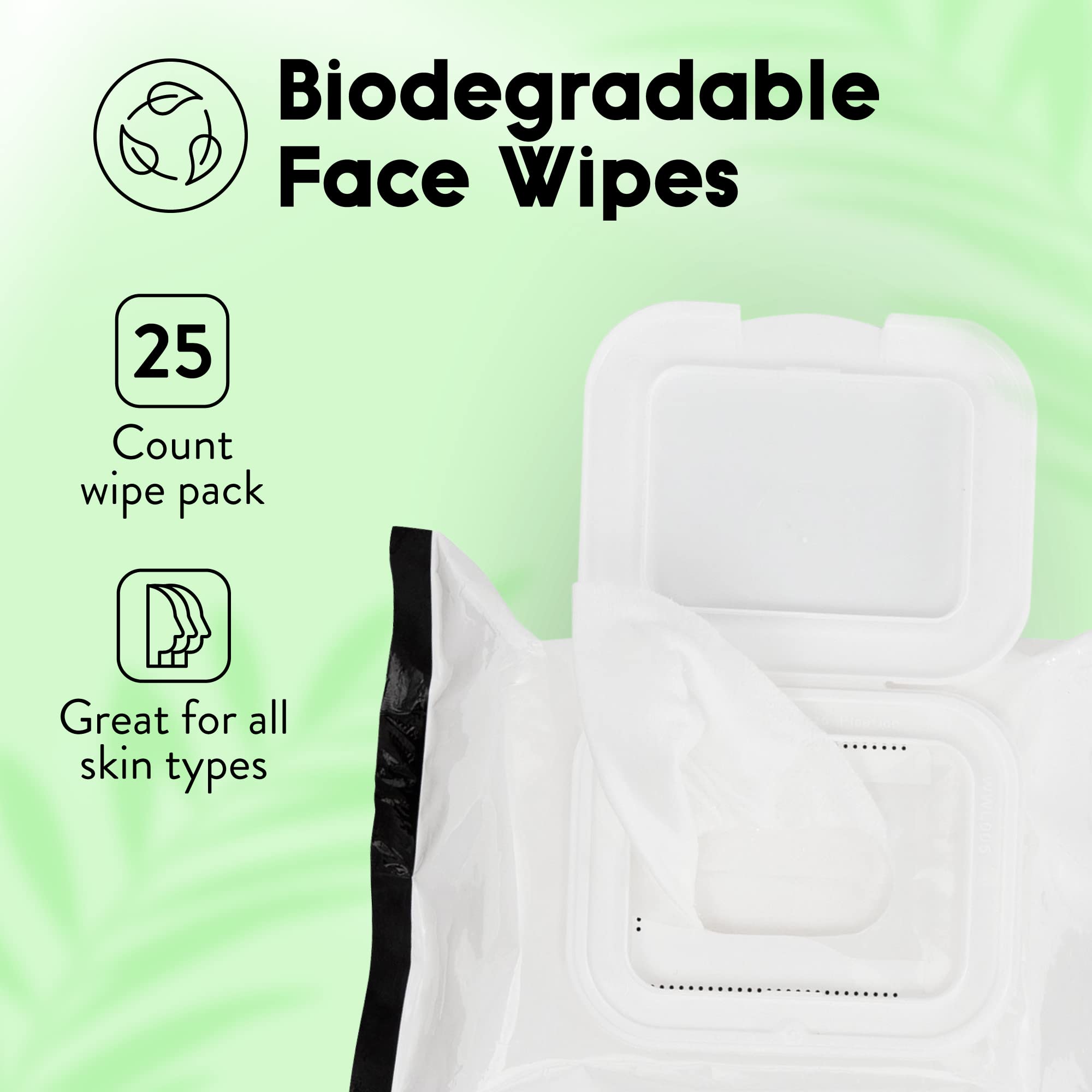Cleen Beauty Fragrance-Free Aloe Vera Makeup Remover Wipes | Soothing & Moisturizing Biodegradable Face Wipes | Paraben-Free & Hypoallergenic | 25 Count | Perfect for Travel, Gym & Daily Skincare Routine
