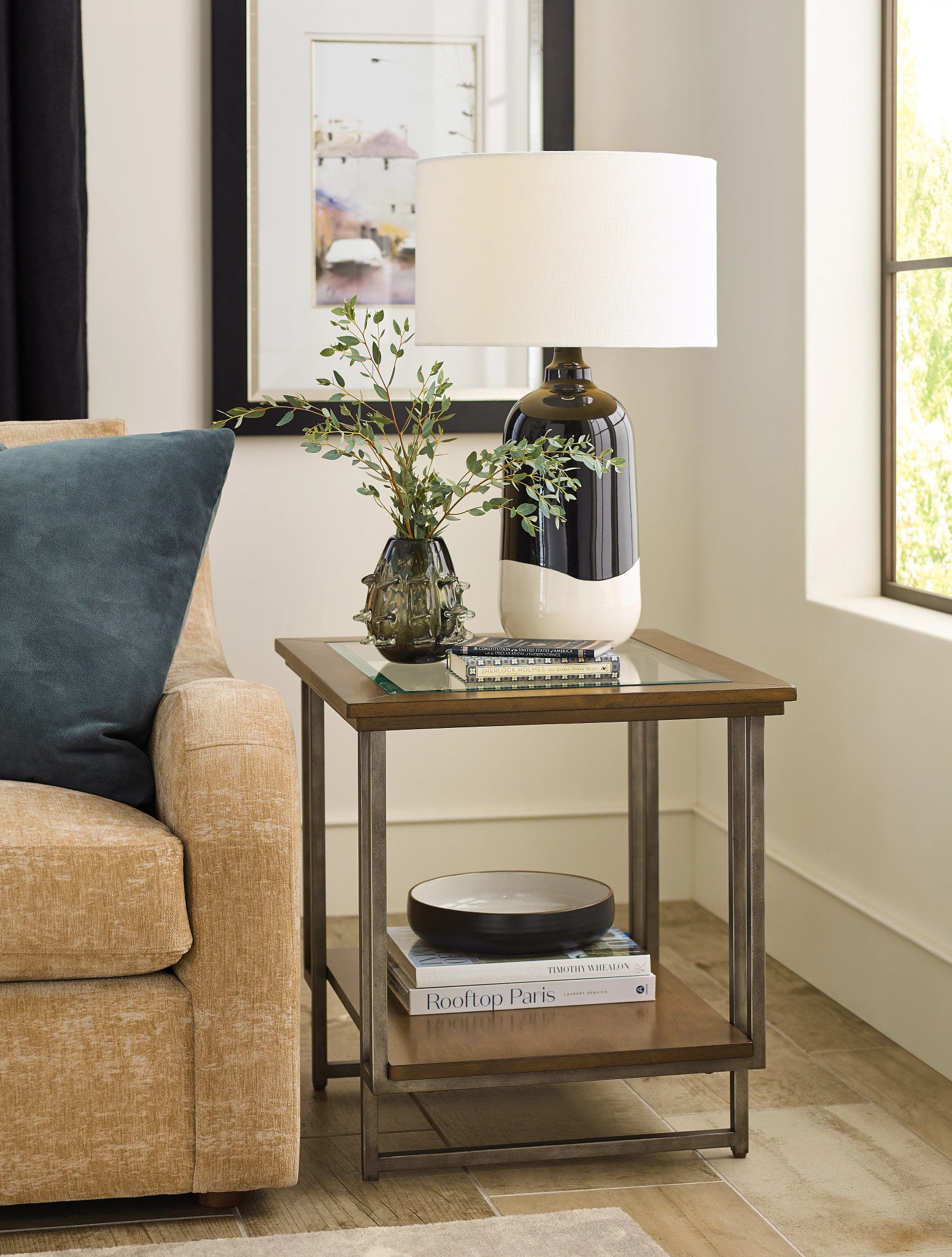 Modern Rectangular Glass Coffee Table - Stylish & Durable for Living Room, Office, or Lounge Decor