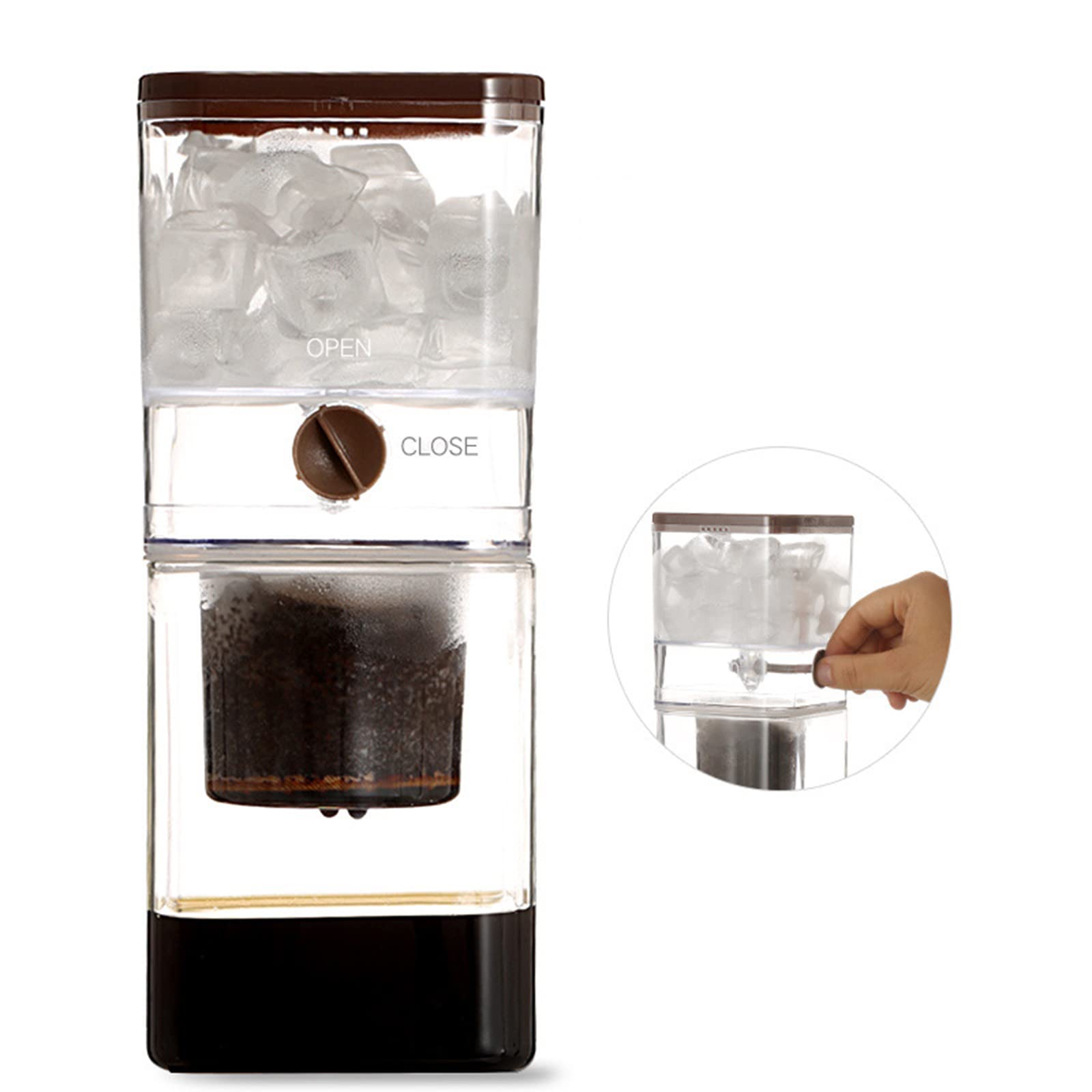 Premium Cold Brew Coffee Maker - 500ML Detachable Glass & Plastic Iced Coffee Bottle for Home & Café Use | Perfect for Espresso, Drip Coffee & Iced Beverages | Great Gift for Coffee Lovers