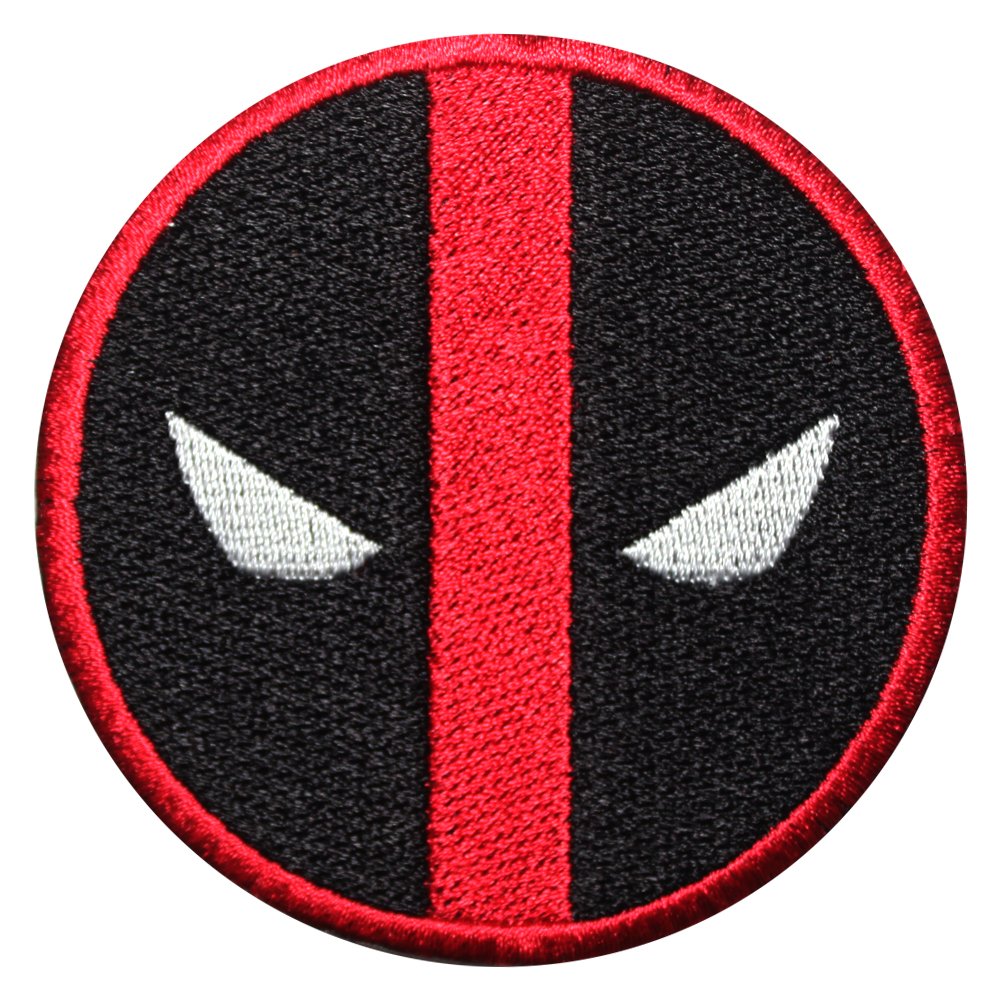 Deadpool Movie Embroidered Iron-On Patch - Sew On Badge Applique for Jackets, Backpacks & DIY Crafts - Perfect for Cosplay, Costumes & Custom Clothing