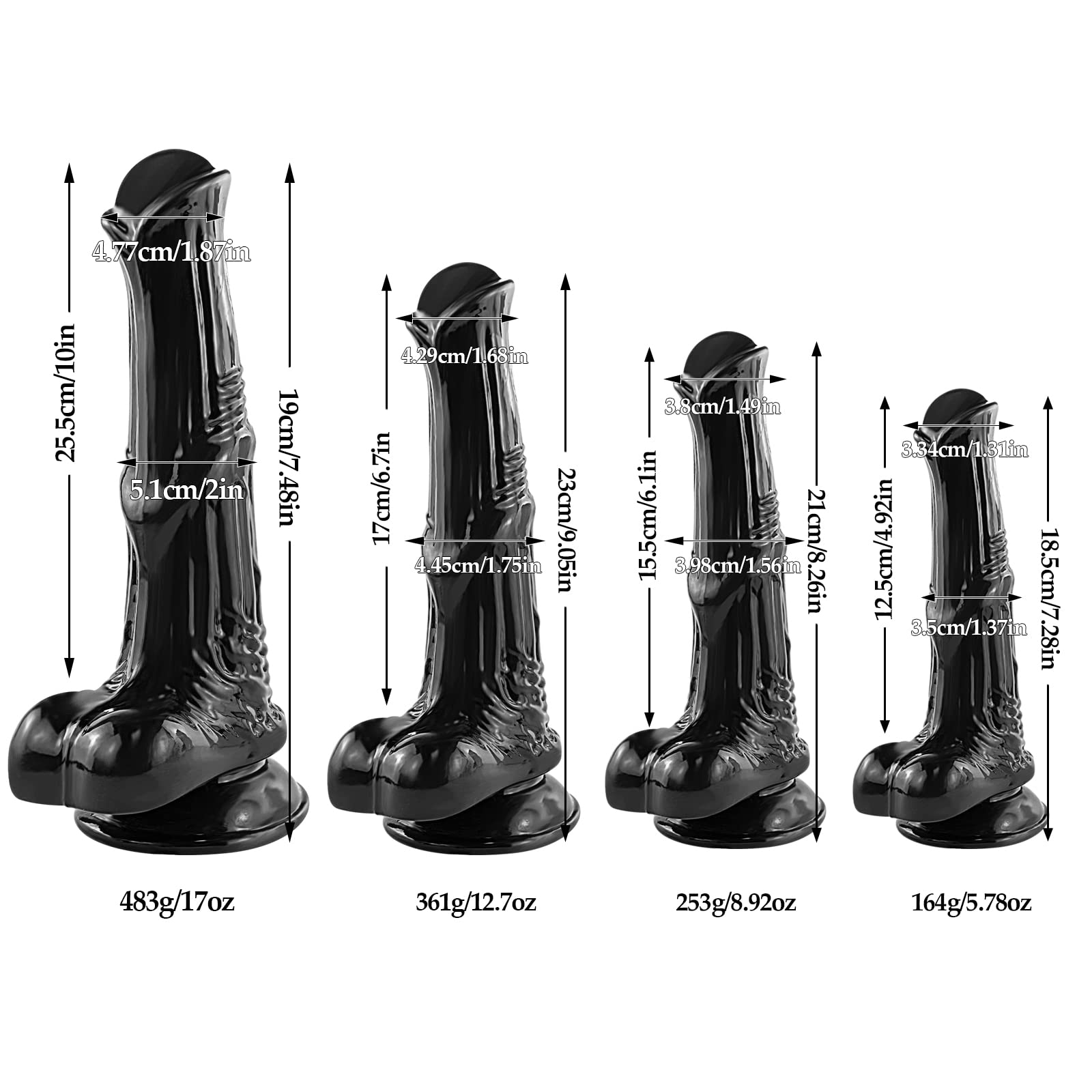 8.3 Inch Realistic G-Spot Dildo - Flexible Anal & Vaginal Sex Toy for Men & Women with Strong Suction Cup Base - Perfect for Solo Play, Couples & BDSM Scenes