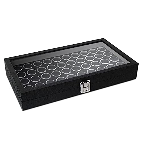 1) Black, Black leatherette-wrapped