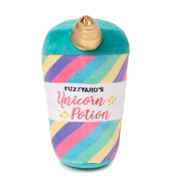 FuzzYard Unicorn Potion Plush Dog Toy - Soft & Cute Stuffed Animal for Small & Medium Dogs - Perfect for Cuddling, Playtime & Gift Giving