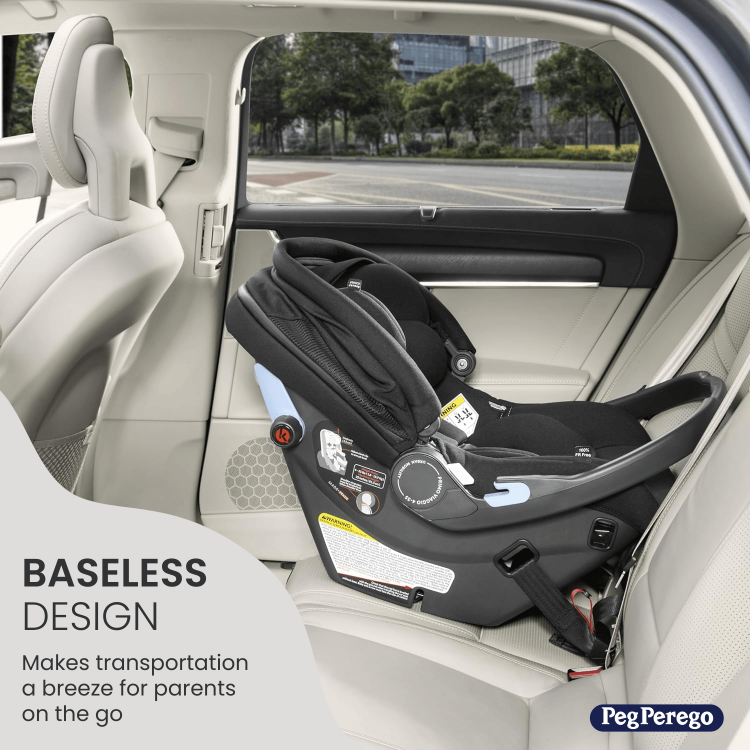 Peg Perego City Loop + Urban Mobility Infant Car Seat & Stroller Travel System - Safe & Comfortable Baby Carrier for Newborns to Toddlers - Perfect for Shopping, Travel & Daily Outings