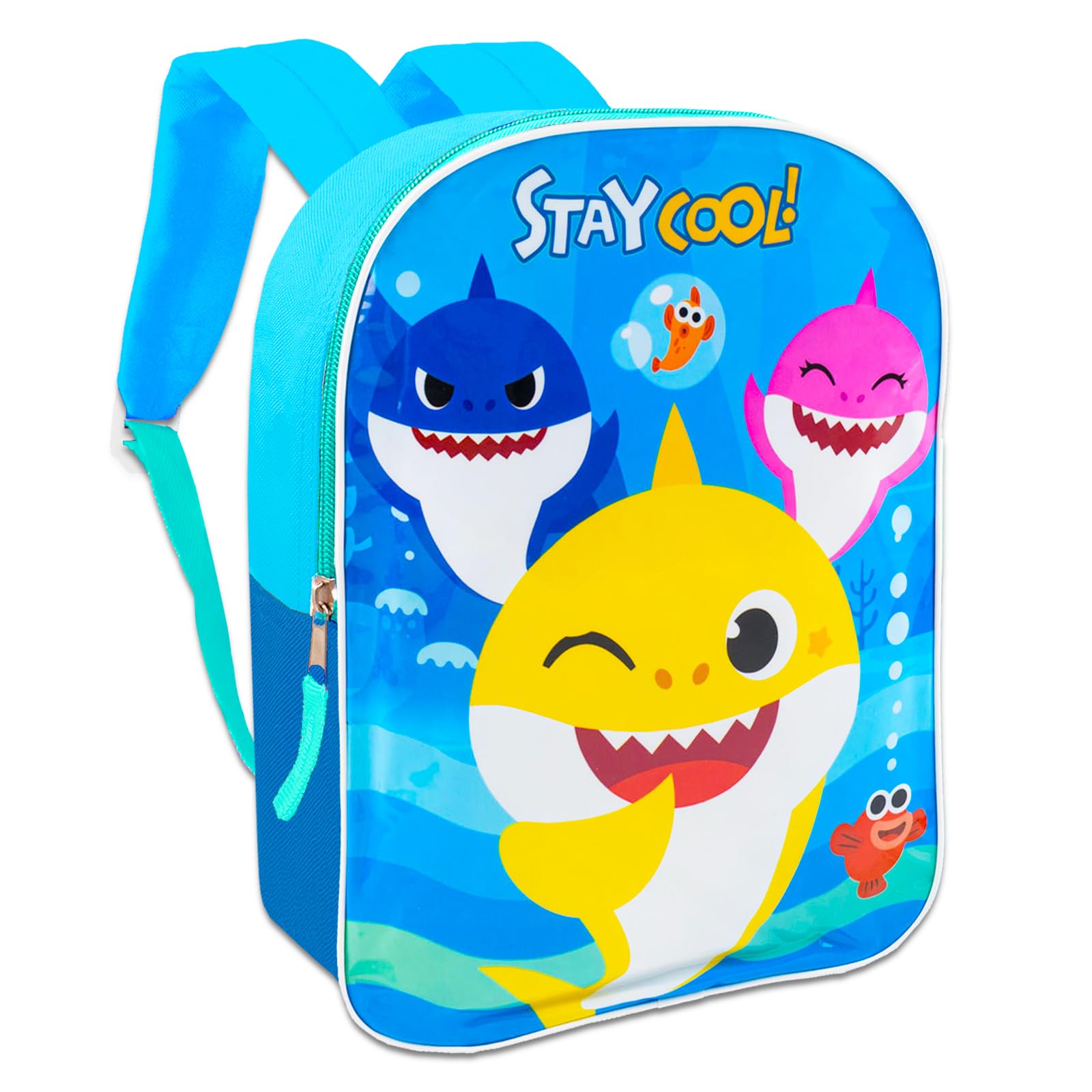 **Baby Shark Backpack Set for Kids - Travel & School Backpack with Lunch Box, Stickers & More | Perfect for School, Travel & Daycare (Baby Shark School Supplies)**