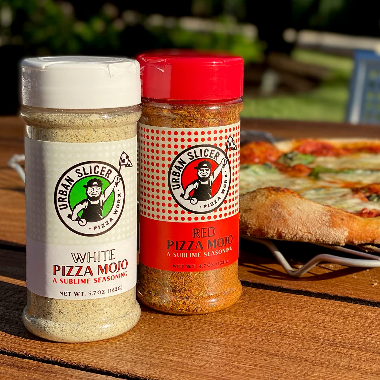 Urban Slicer Pizza Worx - Premium Red Pizza Seasoning Blend - Extraordinary Italian Spices - 4.7 oz Bottles (2-Pack) - Perfect for Homemade Pizza, Pasta & Garlic Bread