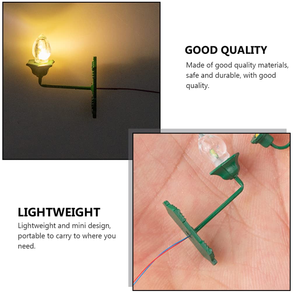 GANAZONO 10PCS Miniature Wall Sconce Lights - LED Dollhouse Lighting, Model Railway Accessories, Tiny Wall Lamps for DIY Home Decor, Mini Furniture Ornaments - Perfect for Dollhouse, Train Set, and Room Decoration