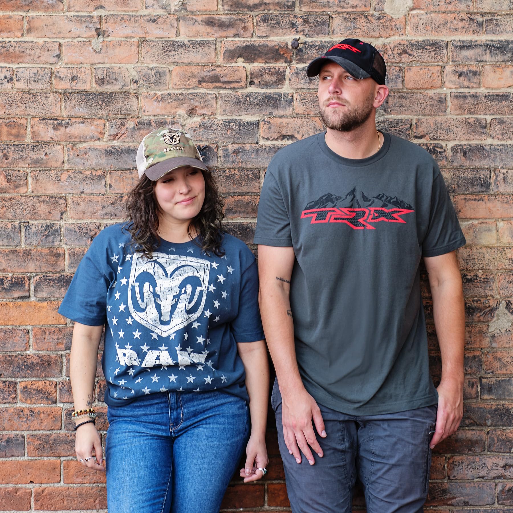 RAM Trucks Distressed TRX Custom Trucker Hat - Unstructured 6-Panel, One Size Black - Perfect for Outdoor Adventures and Casual Wear