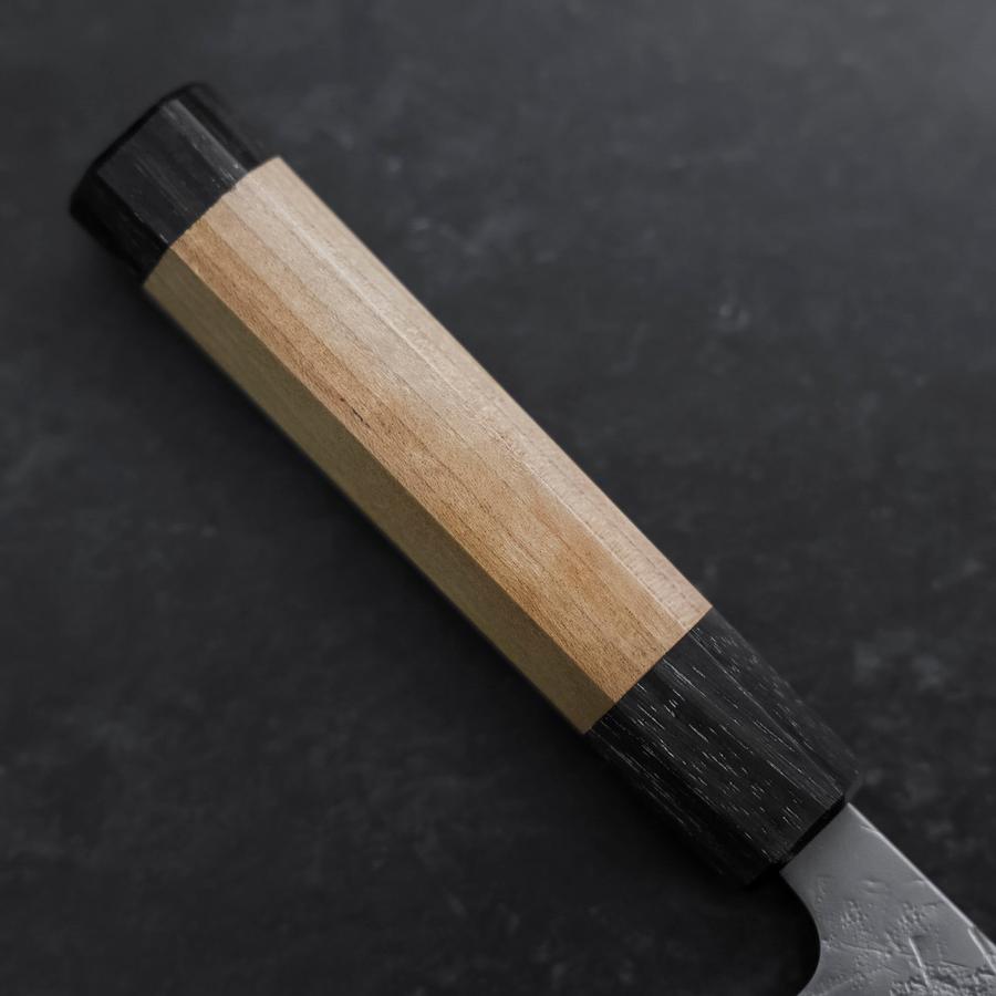 Premium Santoku Knife 165mm - SLD Nashiji Blade with Washi Double Shitan Cherry Wood Handle - Perfect for Slicing, Dicing & Precision Cooking
