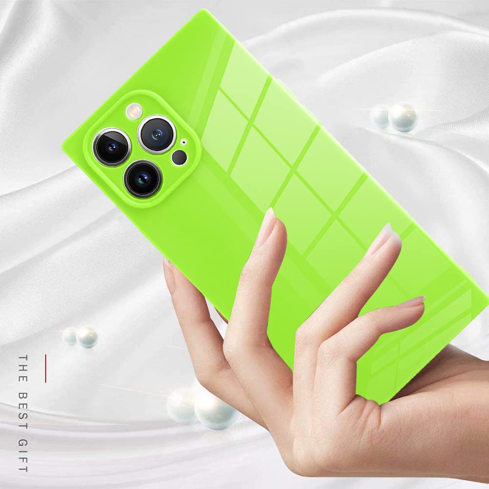 Premium Shockproof iPhone 12 Pro Max Case - 6.7 Inch Fluorescent Green TPU Slim Cover with Anti-Drop & Anti-Scratch Protection | Wireless Charging Compatible | Perfect for Outdoor Activities, Gym & Daily Use