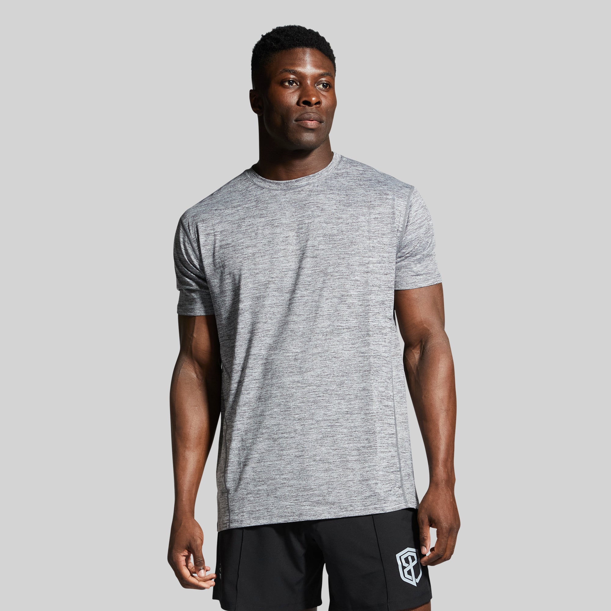 Breathable Athleisure T-Shirt for Women & Men - Soft Heather Grey Cotton Blend Tee - Perfect for Yoga, Gym & Casual Wear