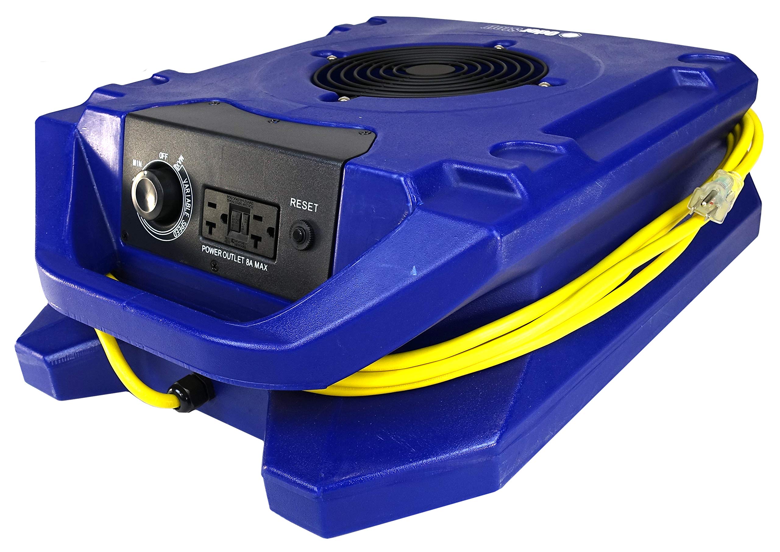 OdorStop OS1400 Heavy Duty Low Profile Air Mover with LED Light - Powerful Drying for Water Damage Restoration, Flood Cleanup & Industrial Ventilation