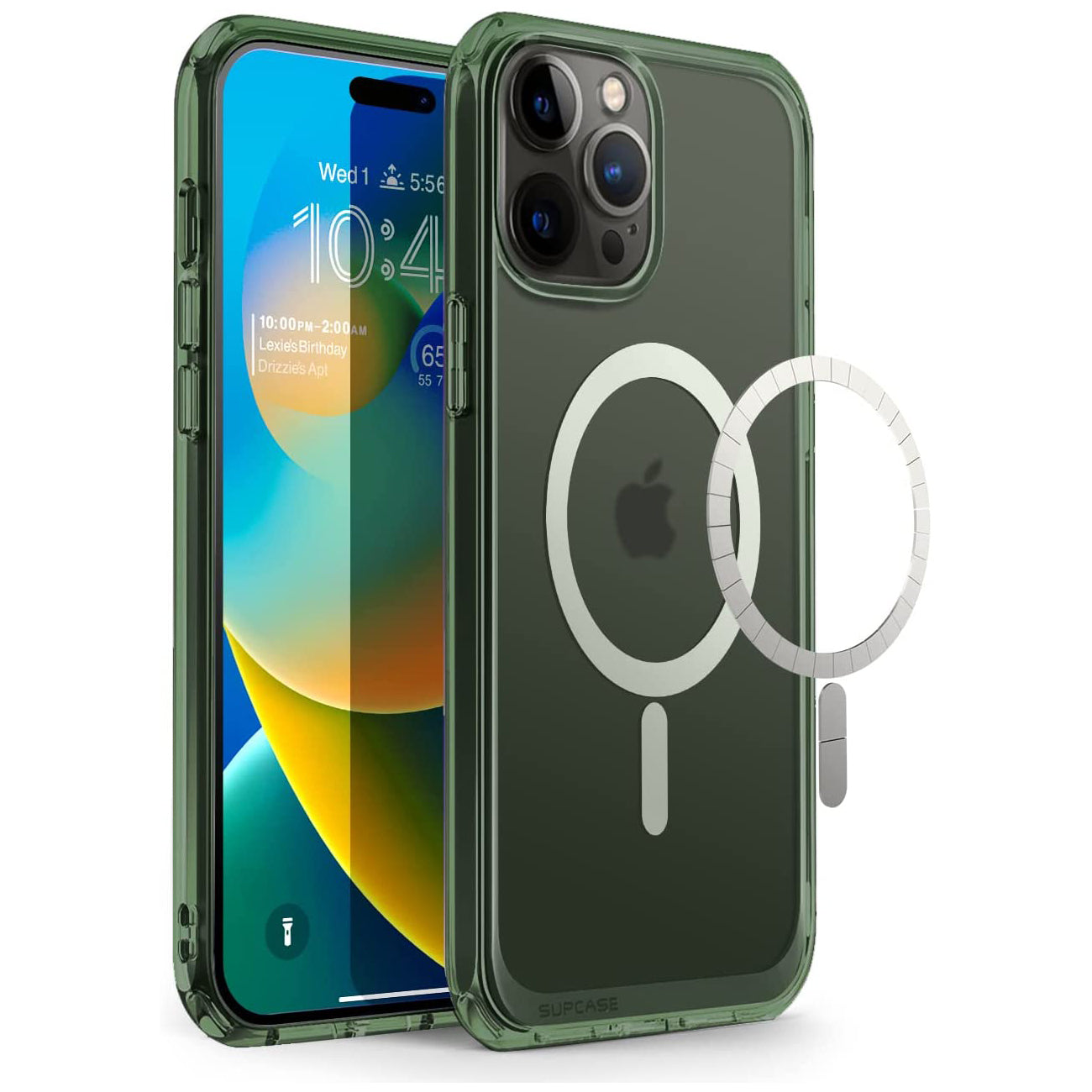 iPhone 14 Pro Max Case 6.7 Inch - Unicorn Beetle MAG Slim Clear Protective Cover with MagSafe Compatible in Green Fog | Perfect for Everyday Use, Travel & Wireless Charging