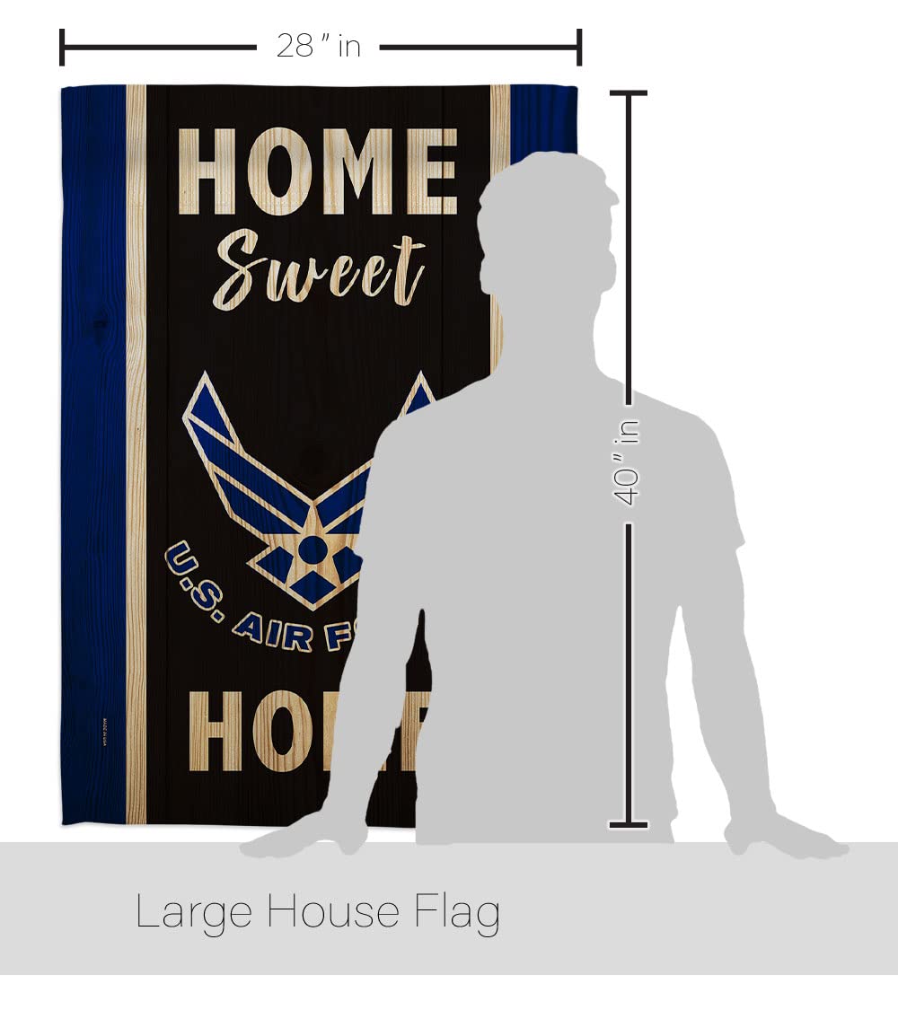 Breeze Decor Home Sweet Air House Flag Set - USAF Armed Forces American Military Veteran Retiree Official Decoration Banner - Double-Sided Made in USA - Perfect for Garden, Yard, and Patriotic Home Decor